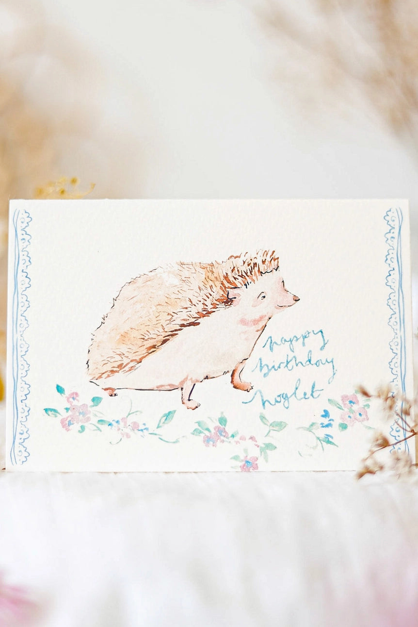 'Happy Birthday Hoglet' Greetings Card