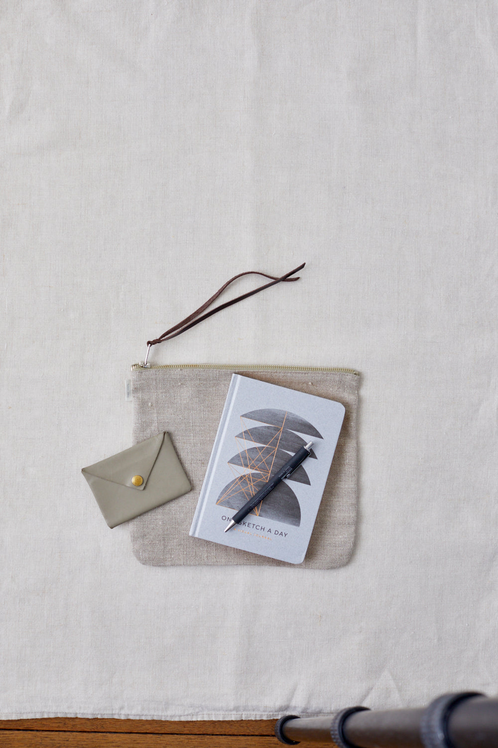 Canna Linen Pouch | Natural