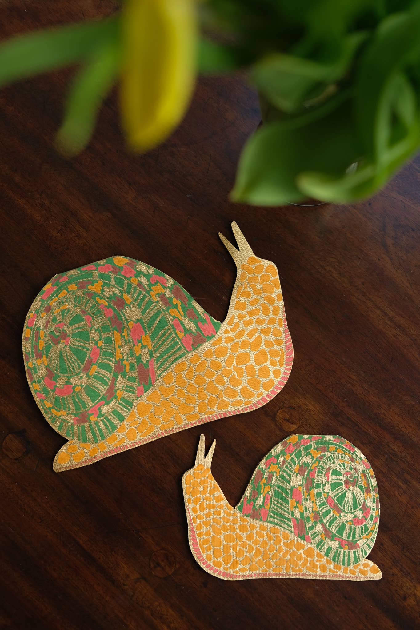 Screen Printed Snail Greeting Card