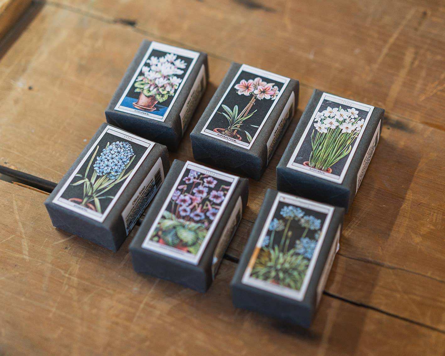 Vintage Pot Plants Label Soap