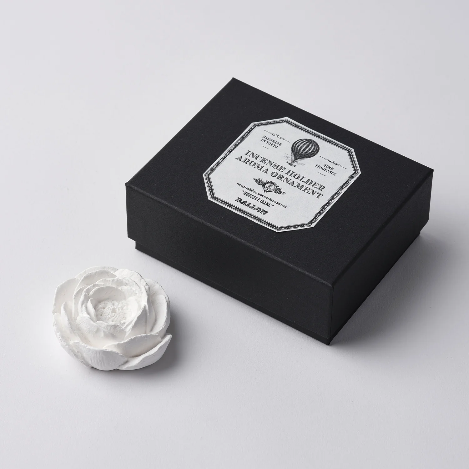 Plaster Incense Holder| Camellia Flower