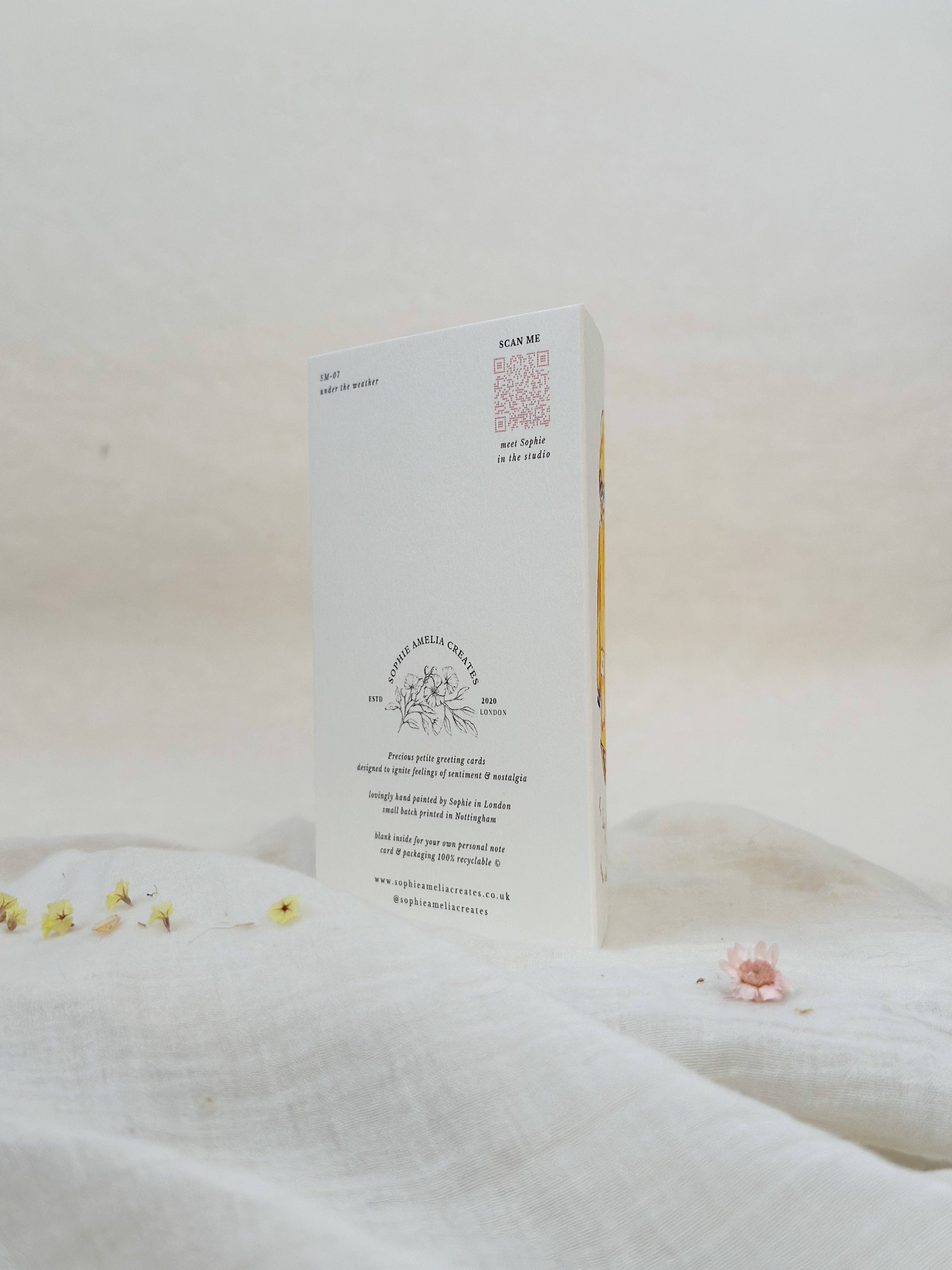 Under the weather - get well soon card