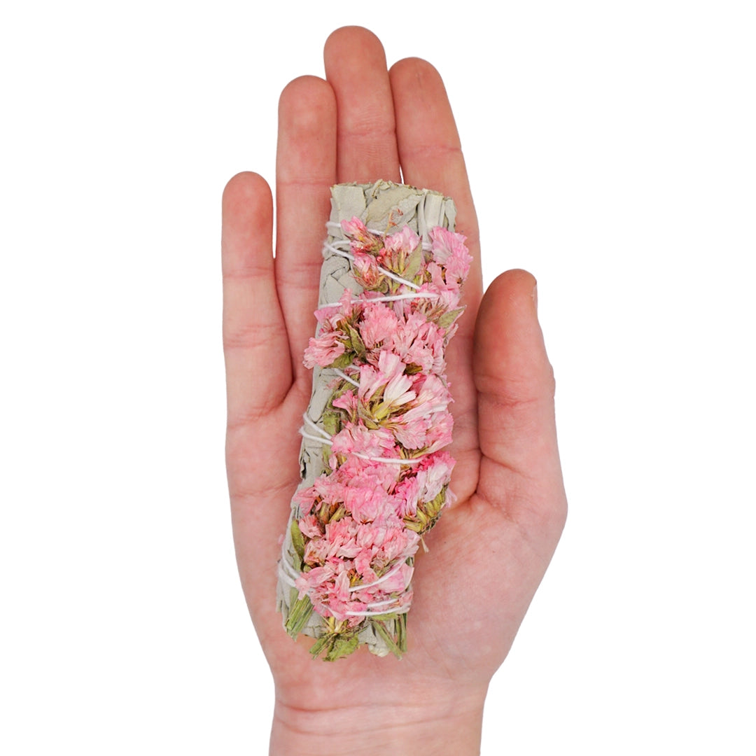 Sage Smudge Stick | Pink Sinuata