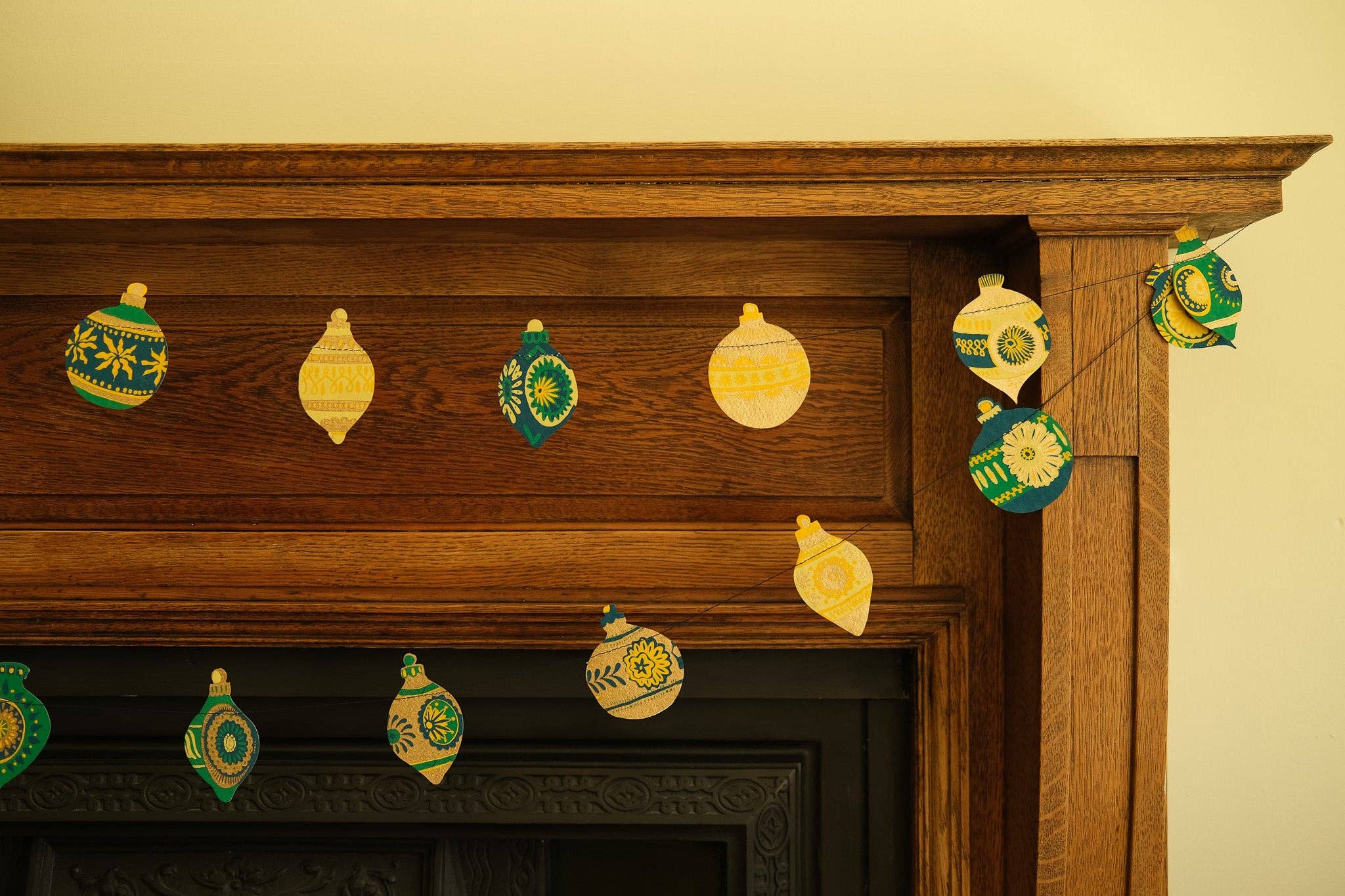 Christmas Ornaments Sewn Garland