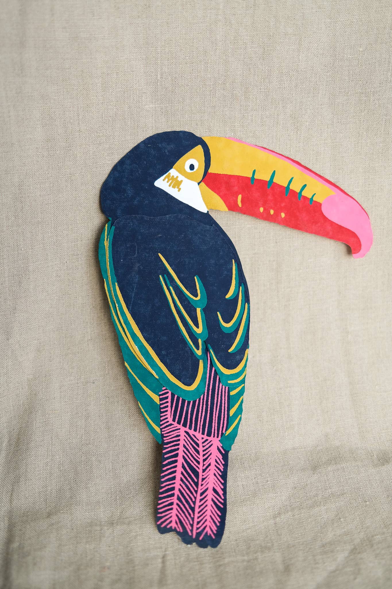 Screen Printed Toucan Greeting Card