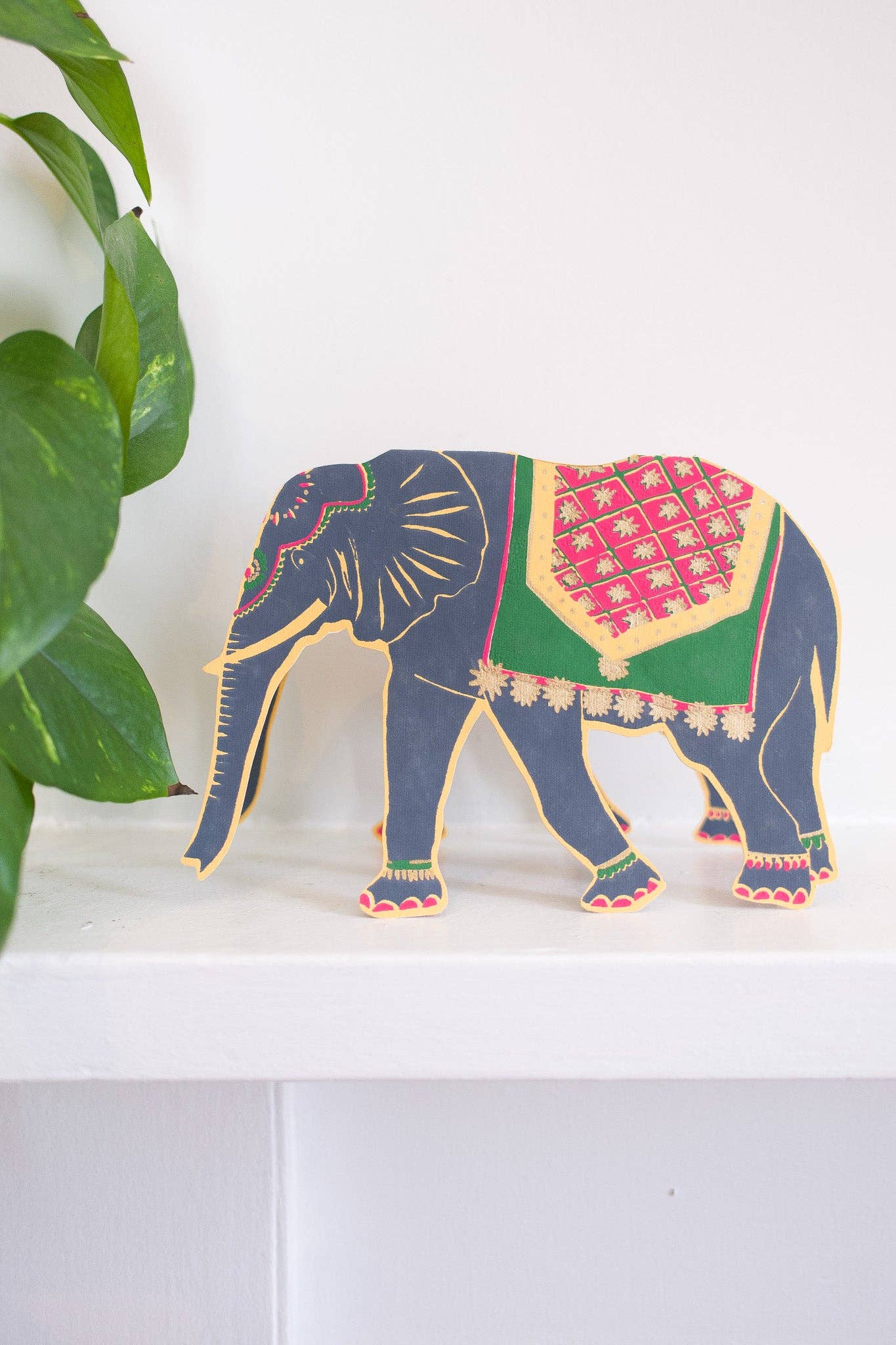 Screen Printed Elephant Greeting Card