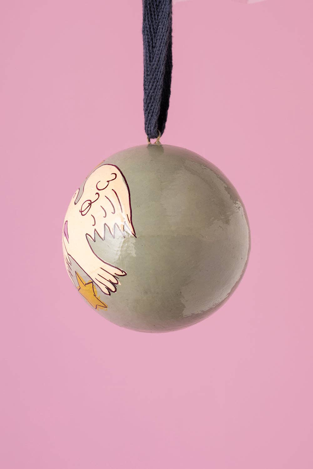 Dove Papier Mache Bauble