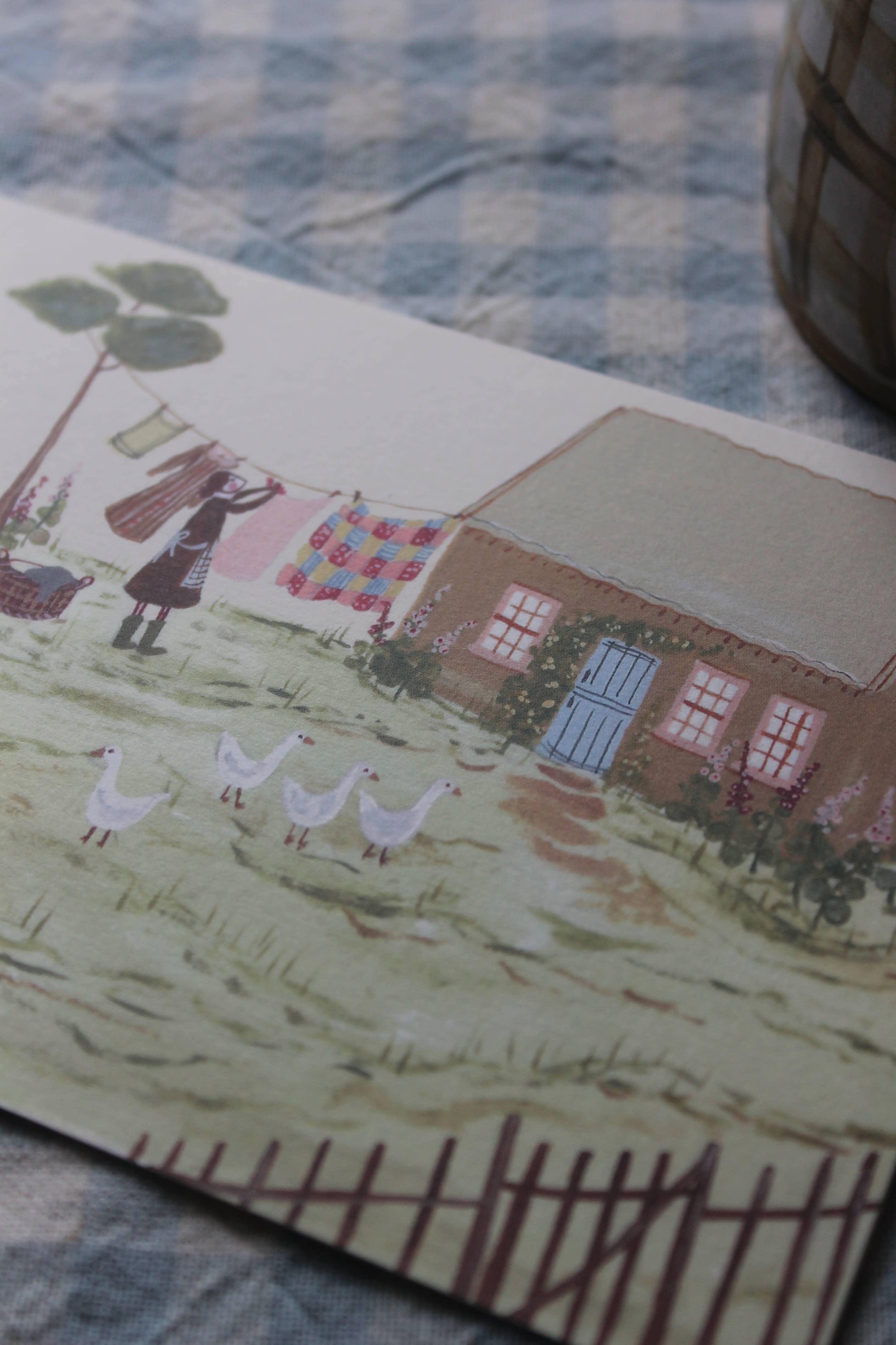 Geese in the Garden card