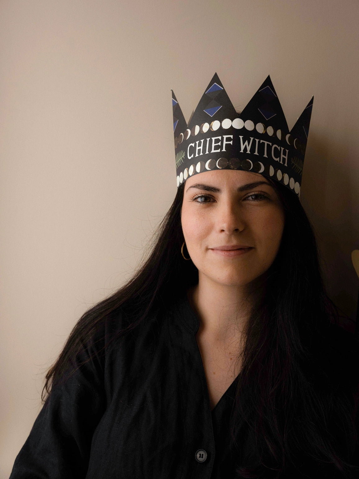 Chief Witch Party Hat Greetings Card