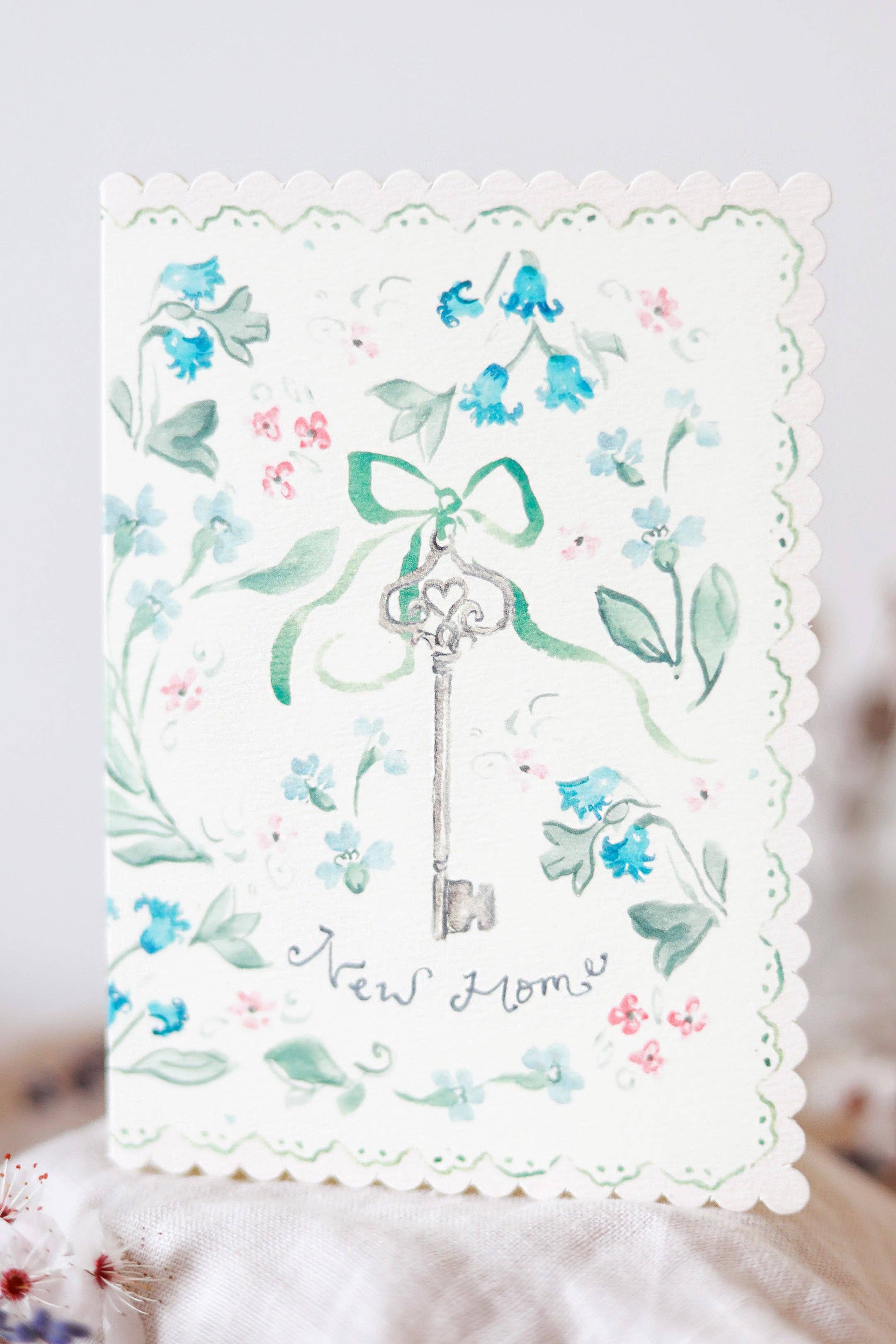 New Home Scalloped Edge Card