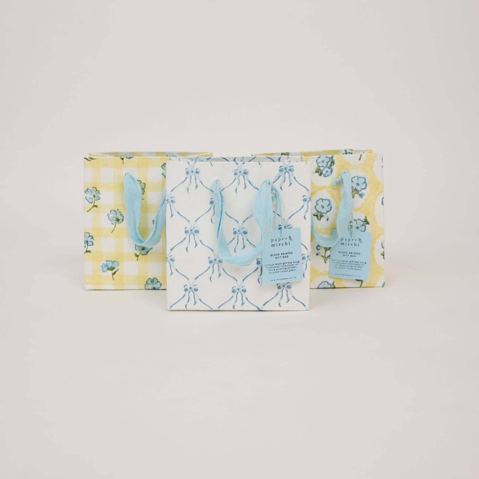 Block Printed Gift Bags (Small) - Alaska