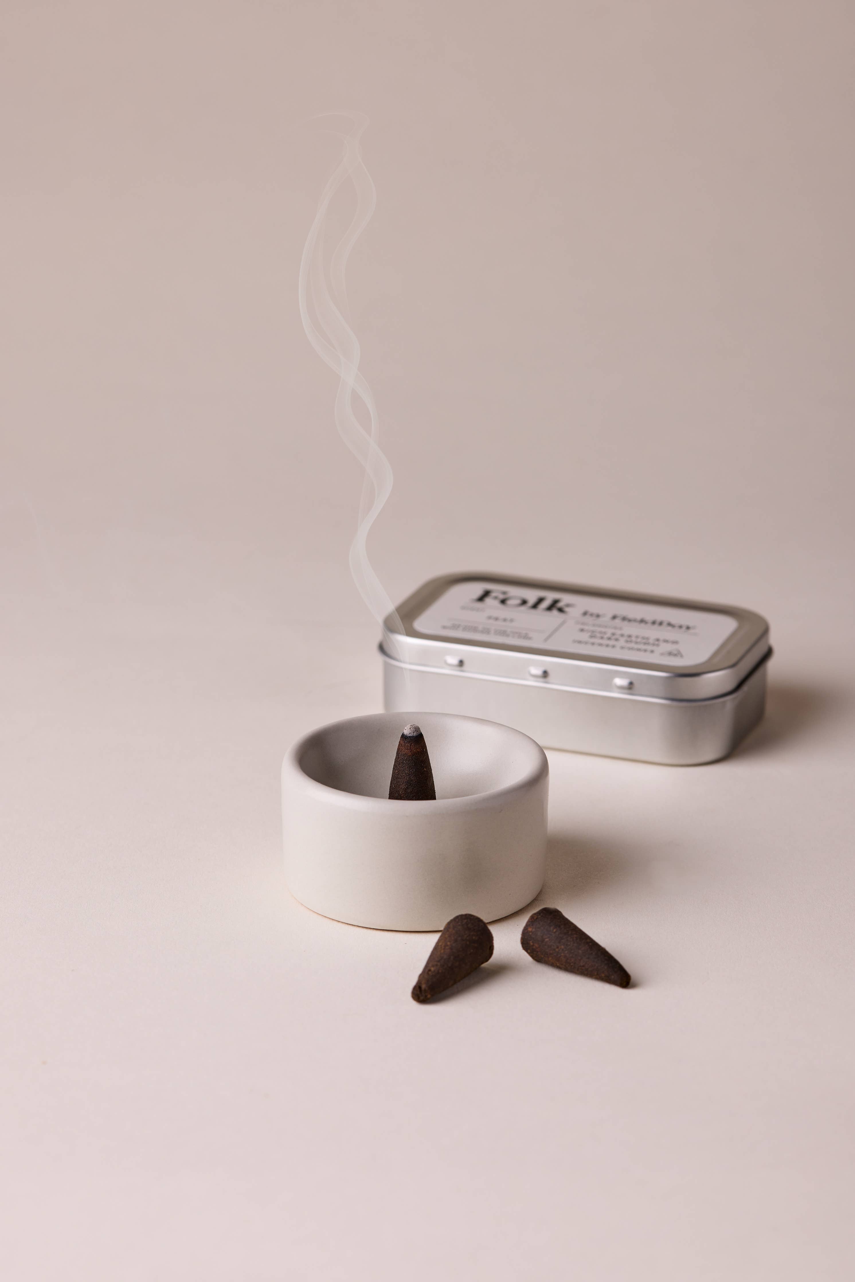 Folk Tin of Incense Cones | Peat