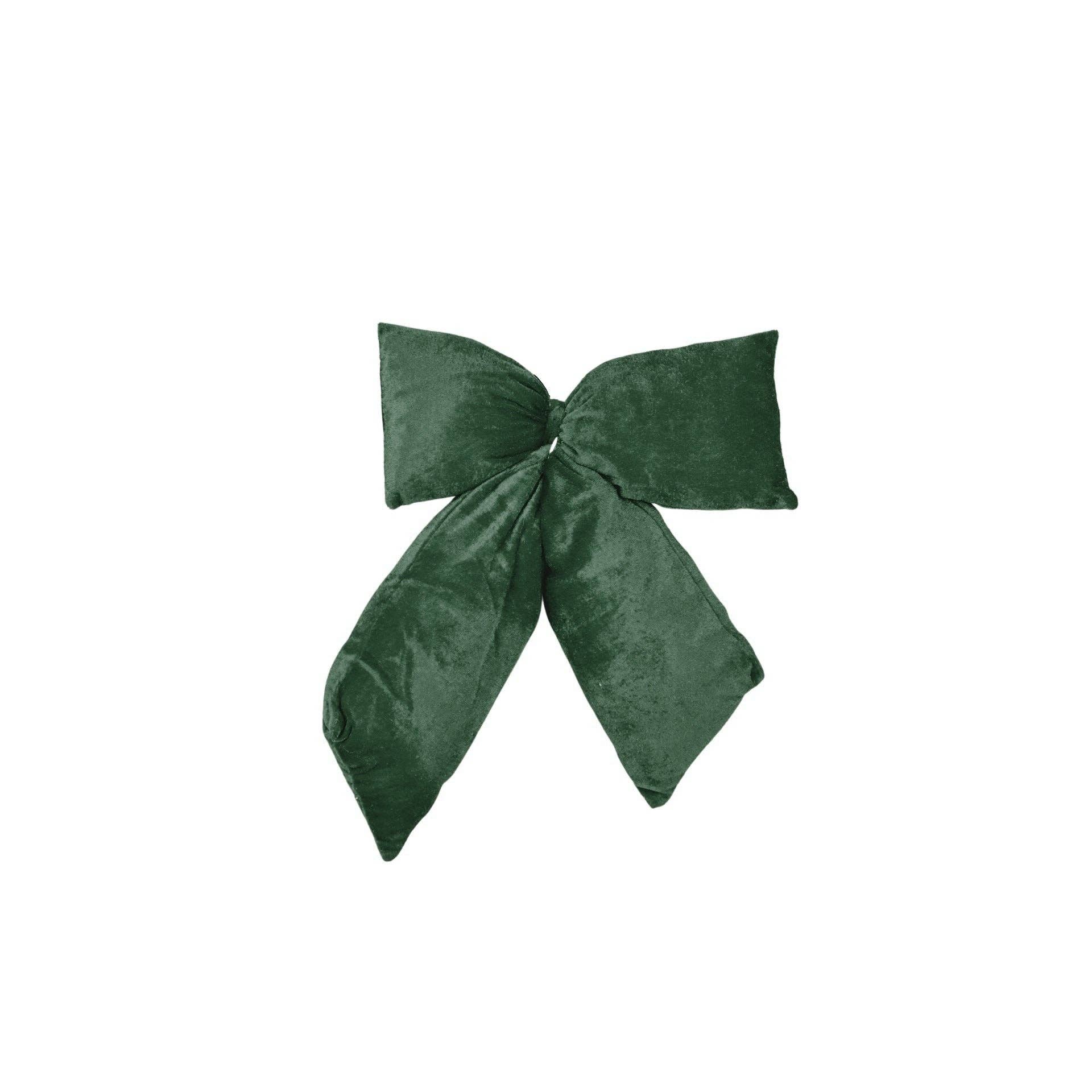 Green Velvet Fabric Bow Christmas Decoration