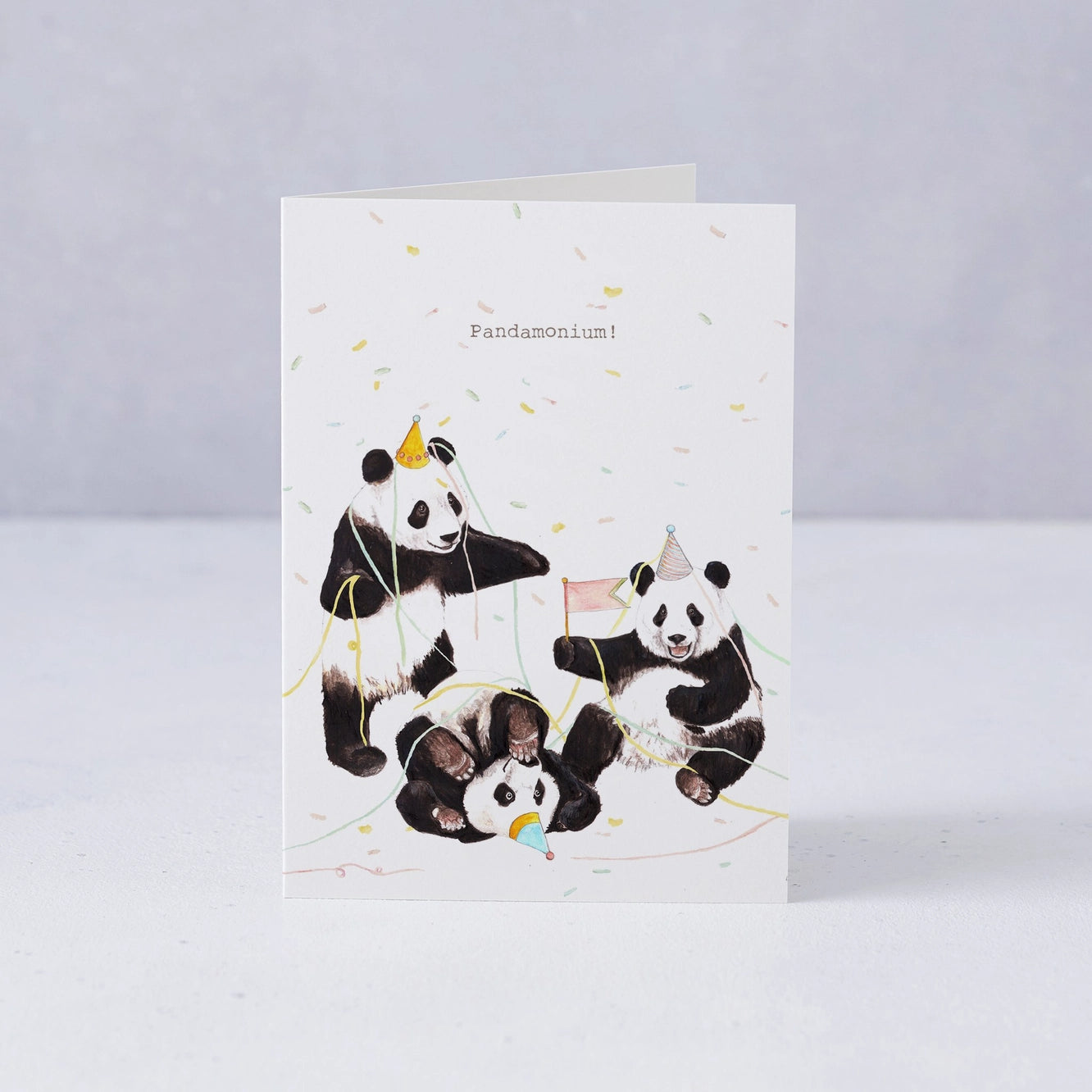 Pandamonium! Greetings Card