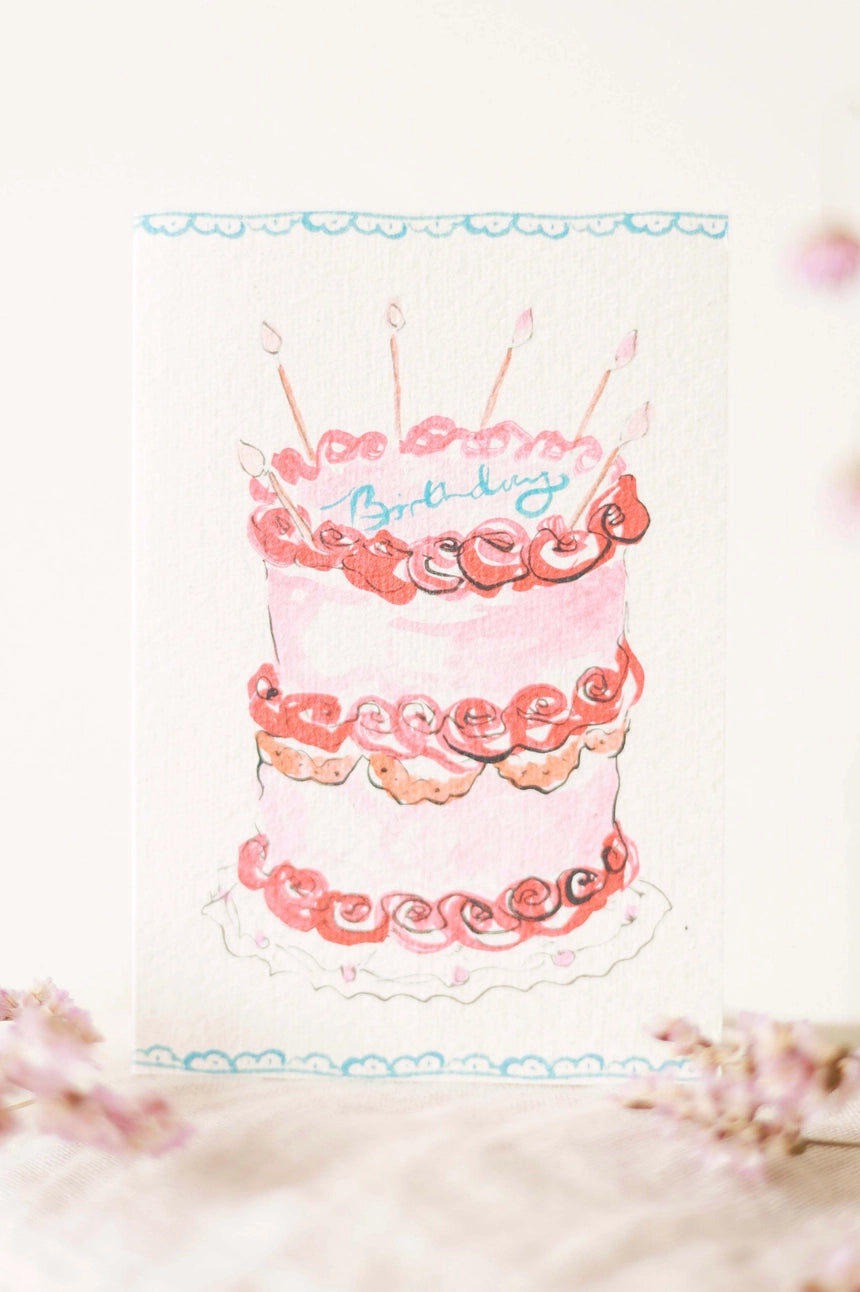 Birthday Cake Greetings Card