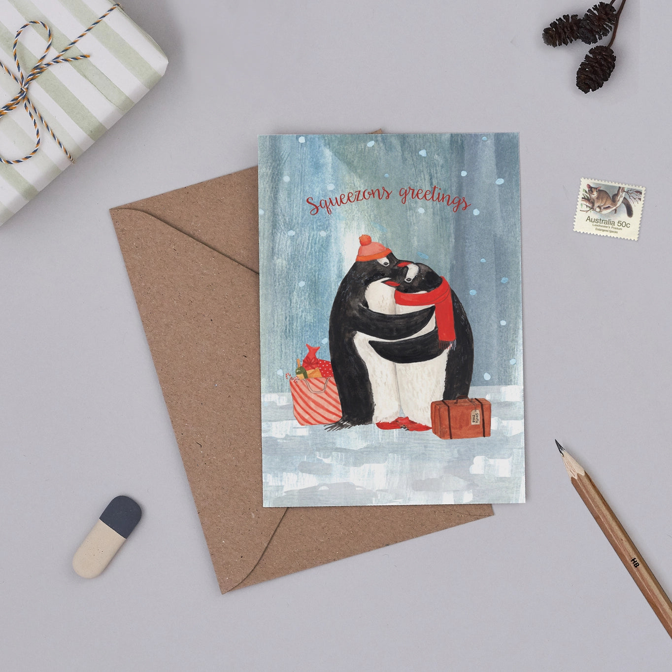Squeezons Greetings Card