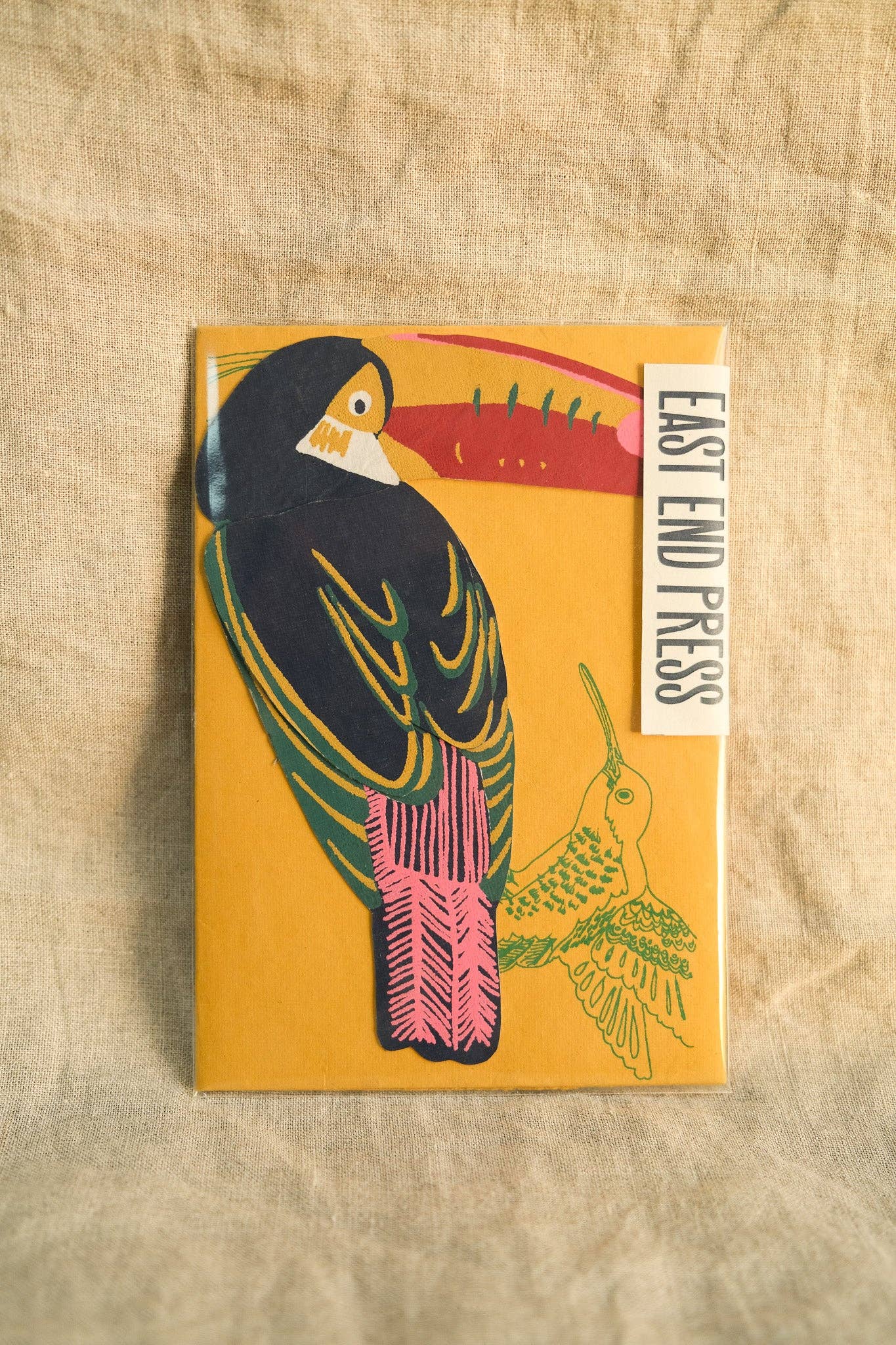 Screen Printed Toucan Greeting Card