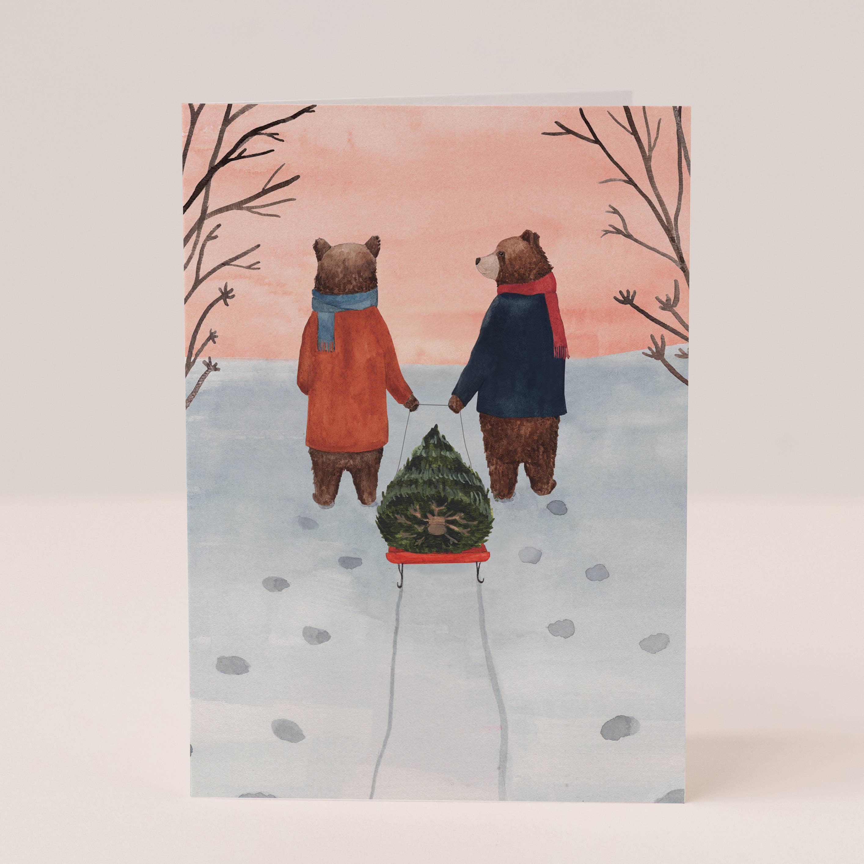 Snowy Walk Christmas Card