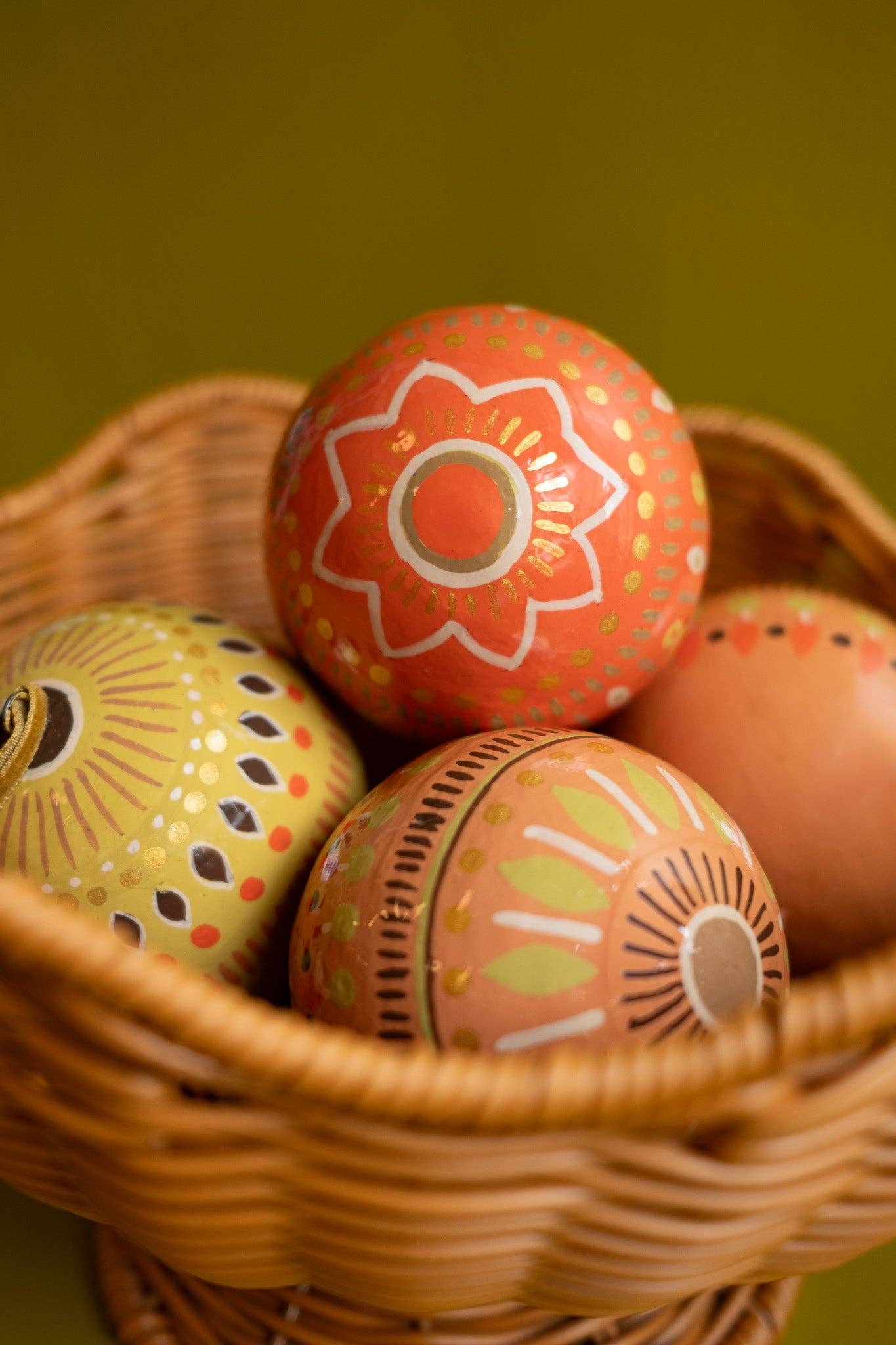 Yuletide Gold Paper Mache Baubles | 3 Designs Available