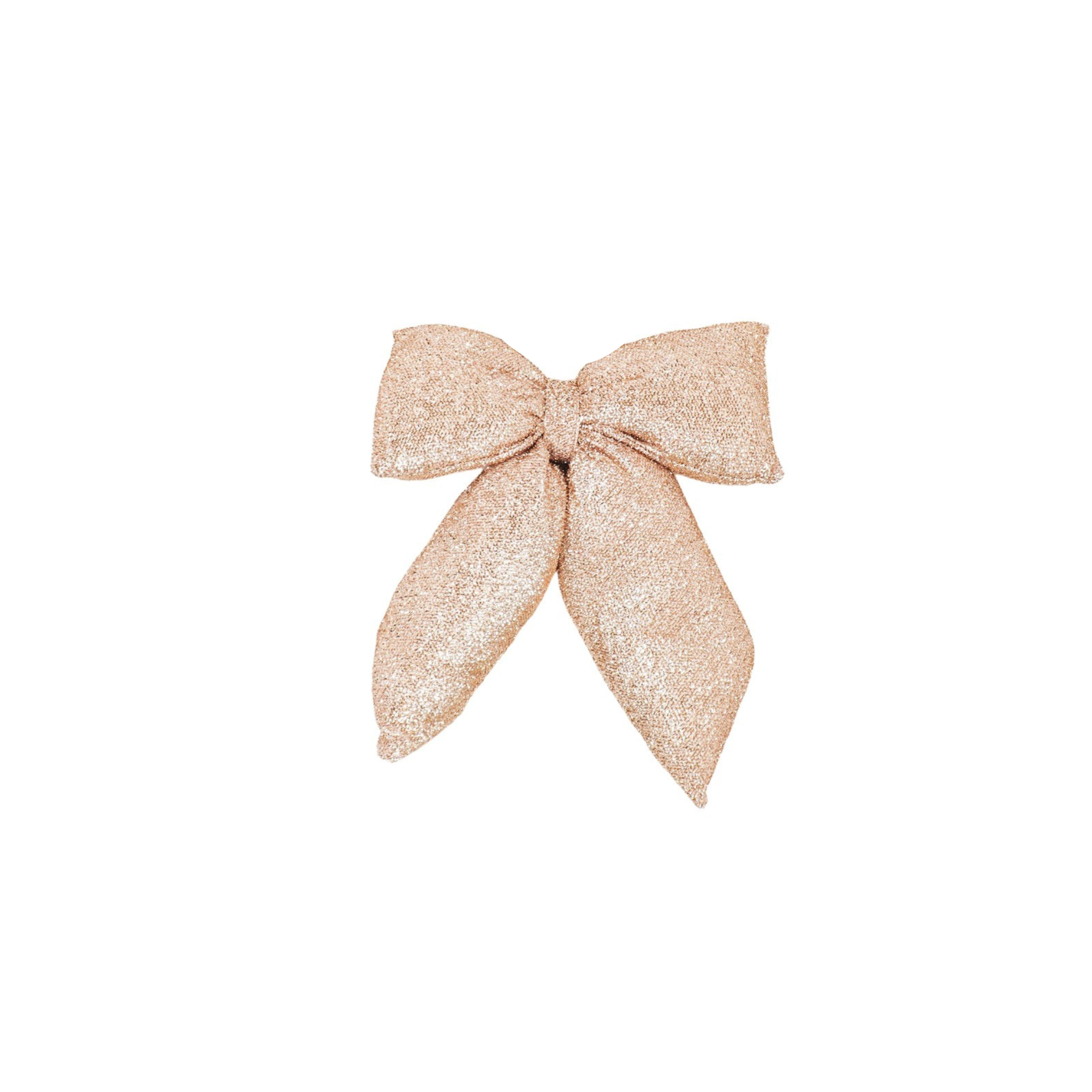 Christmas Decoration Gold Glitter Fabric Bow Christmas Decoration