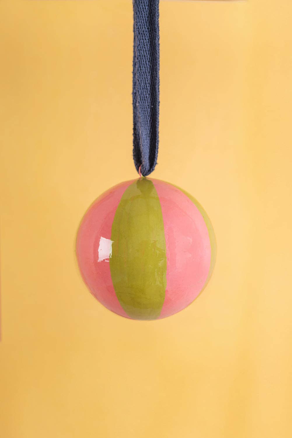 Oasis & Rose Beachball Papier Mache Bauble