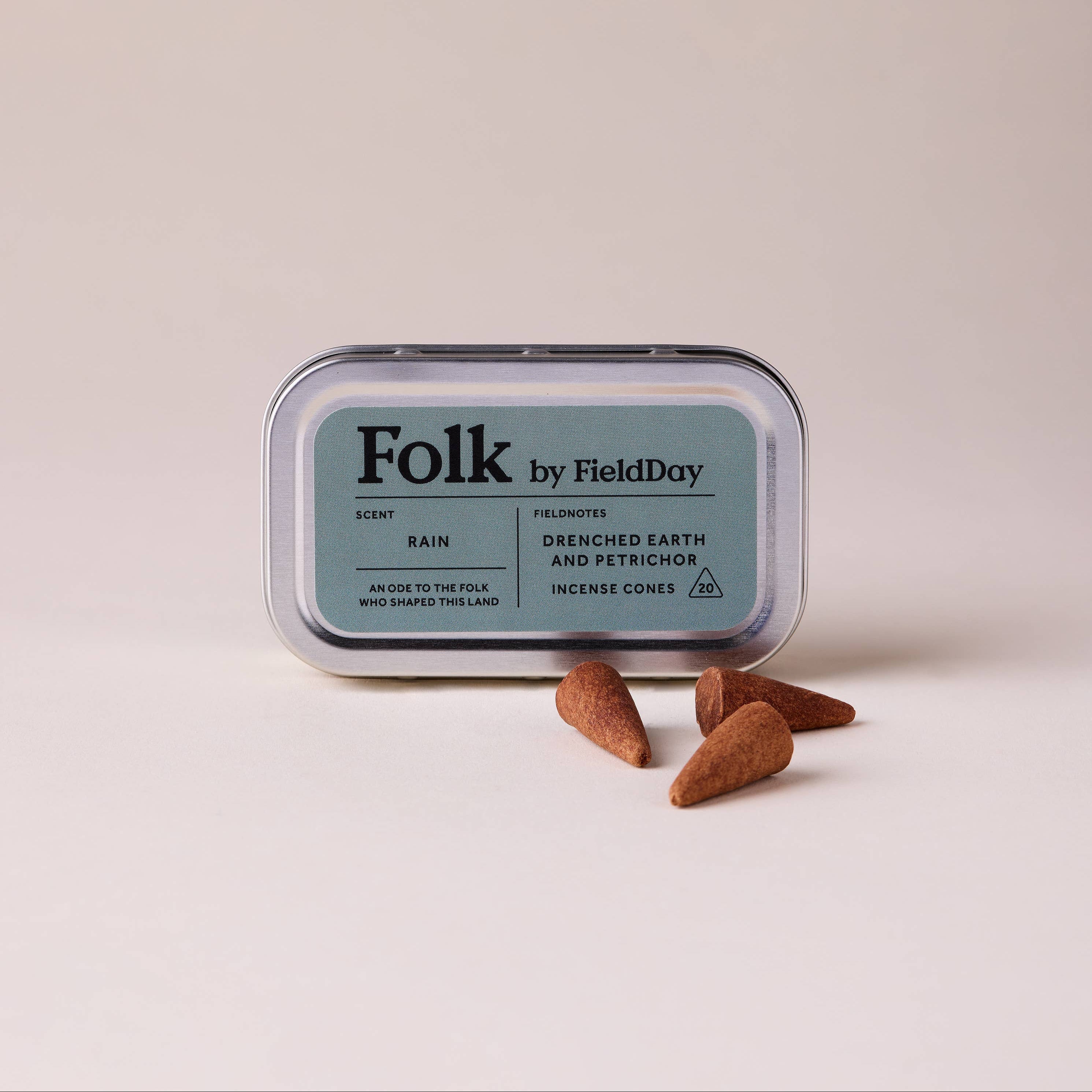 Folk Tin of Incense Cones | Rain
