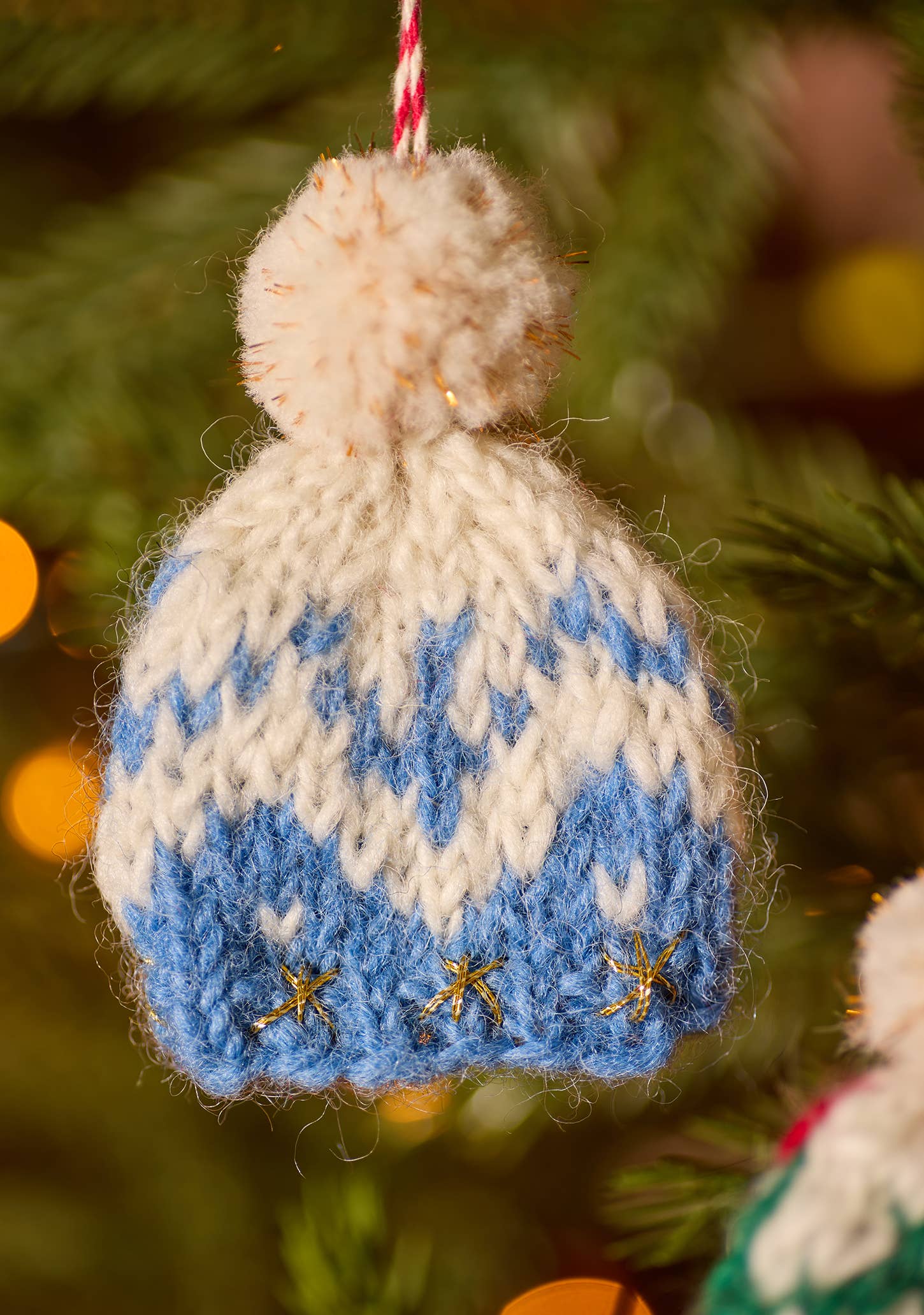 Bobble Hat Knitted Decoration | 2 Colours Available