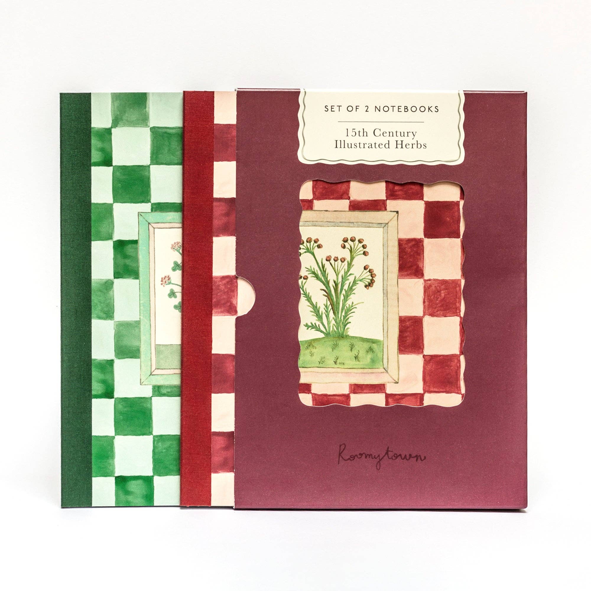 Set of 2 Lined Notebooks | 15th Century Illustrated Herbs