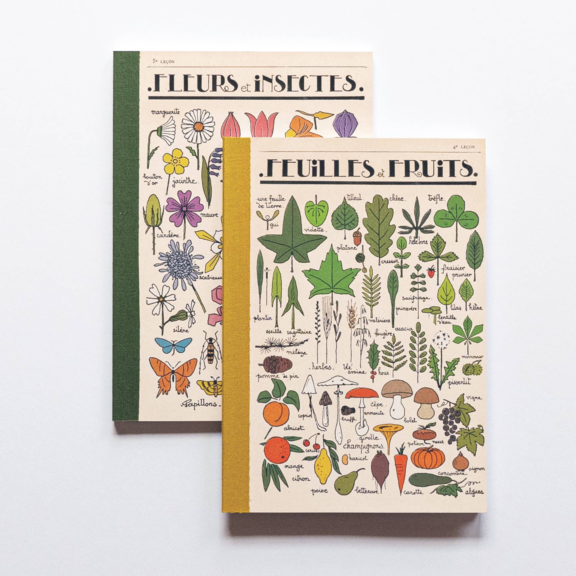Set of 2 Lined Notebooks | Fleurs et Feuilles