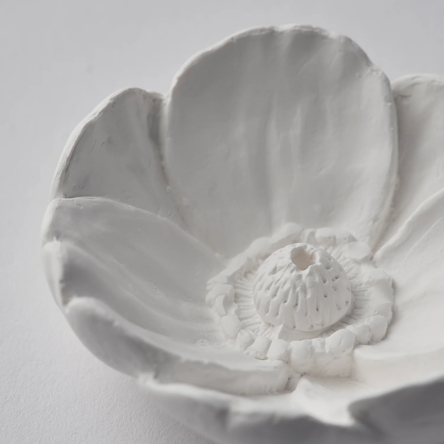Plaster Incense Holder | Anemone Flower