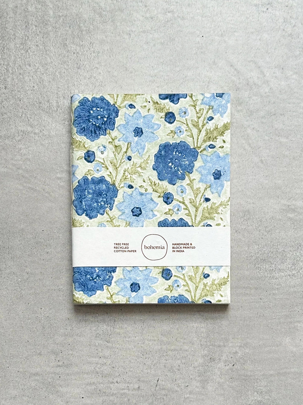 Zero Waste Block Printed Notebook | Large | 3 Colours Available