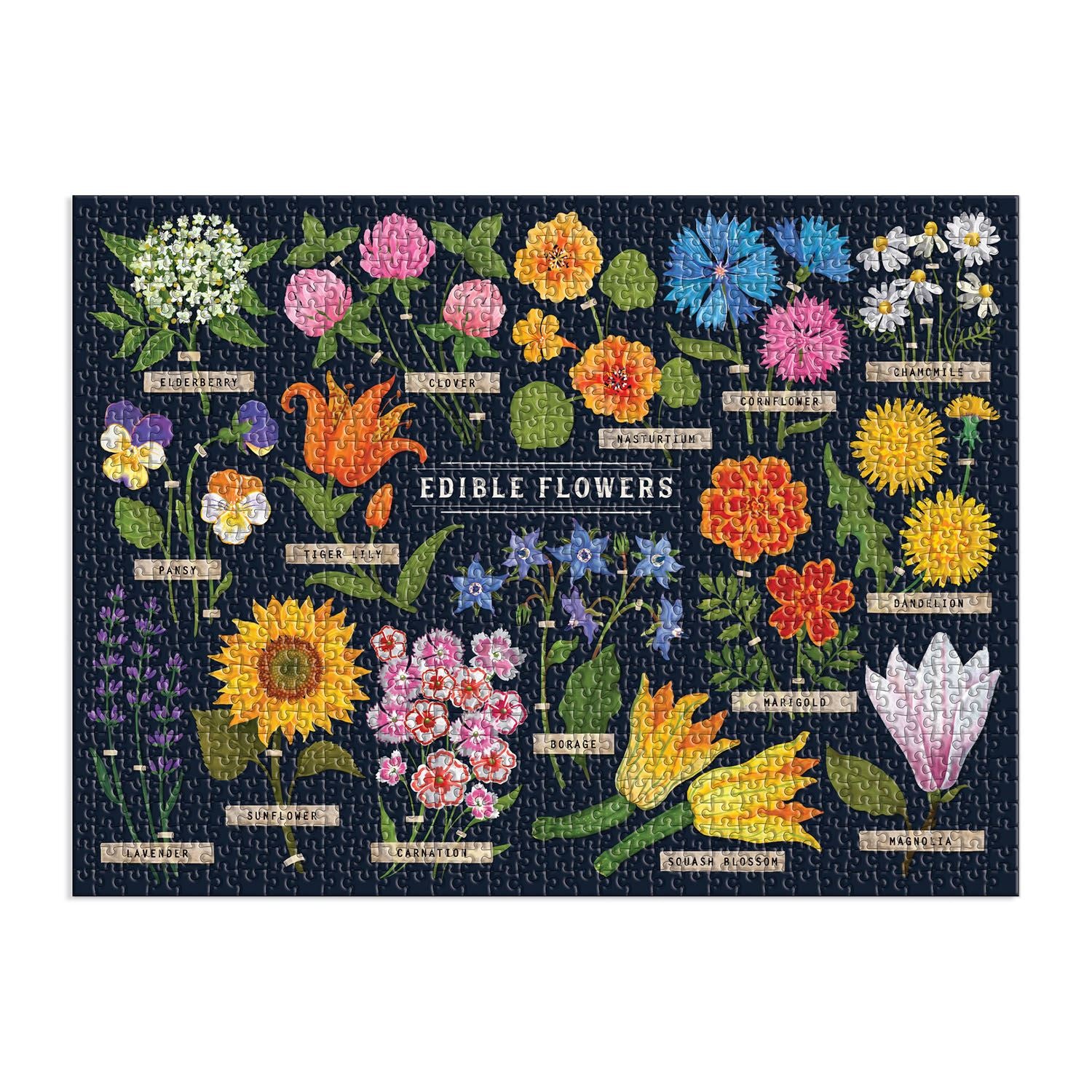 1000 Piece Jigsaw Puzzle | Edible Flowers
