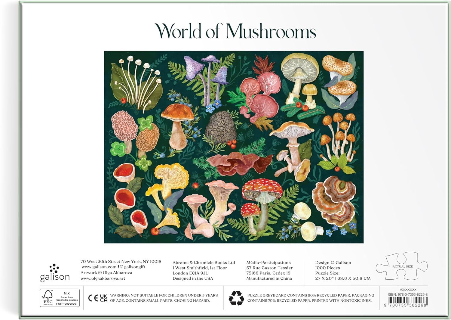 1000 Piece Jigsaw Puzzle | World of Mushrooms