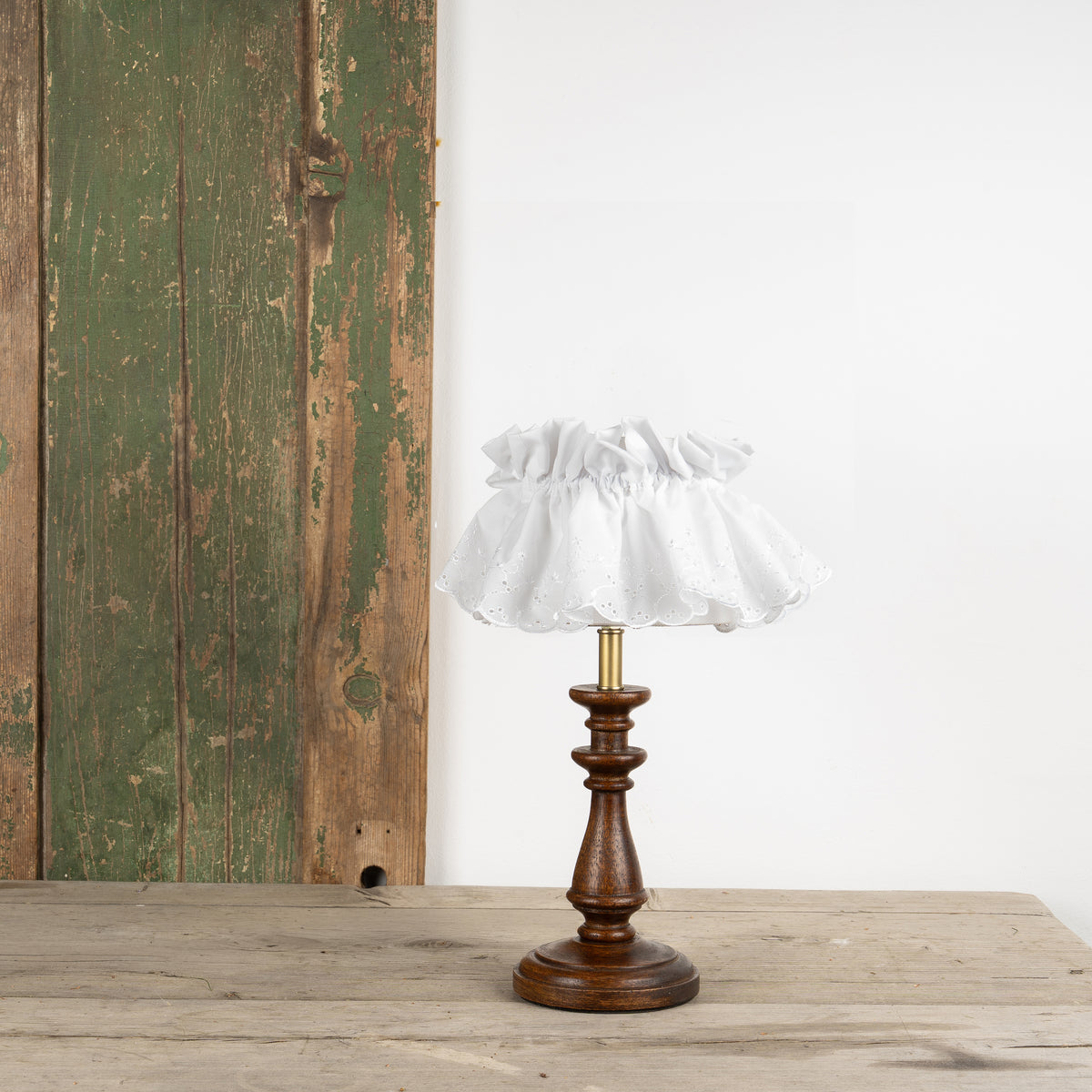 Broderie Anglaise Scrunchie Lampshade