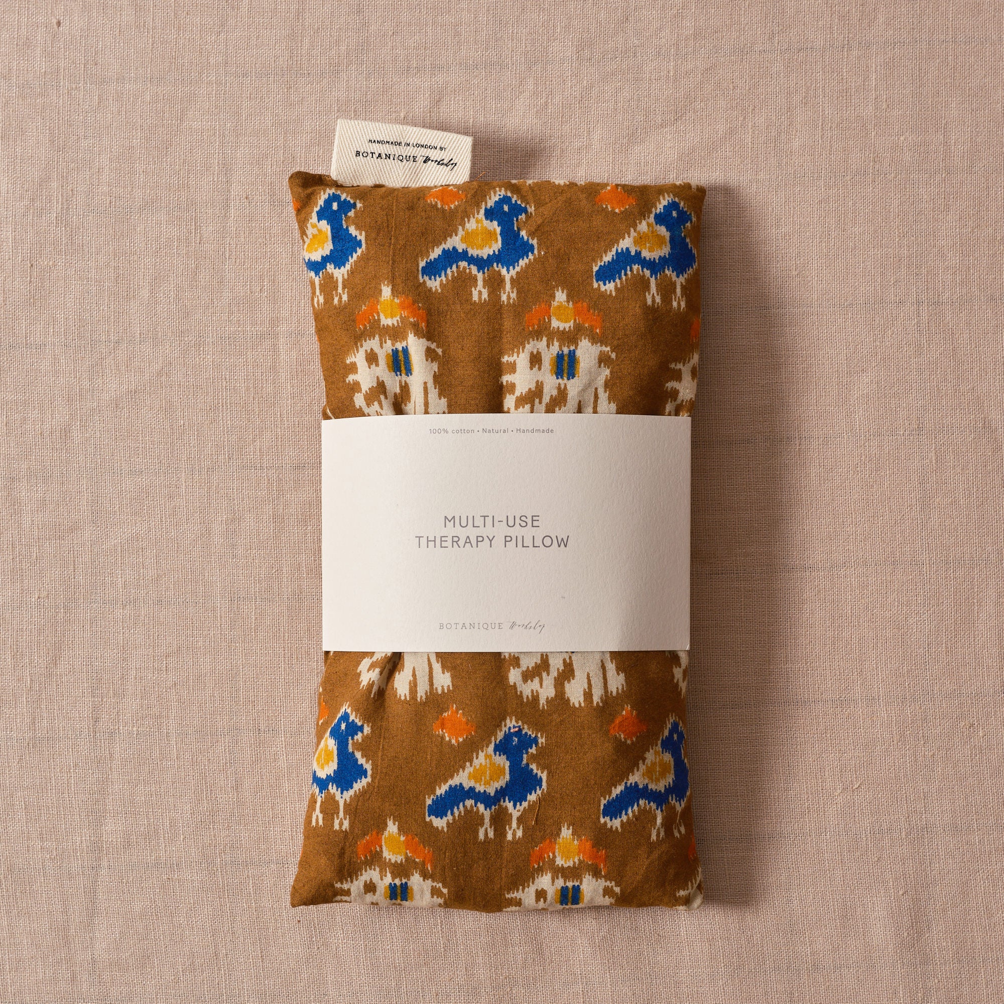 Multi-Use Lavender Therapy Pillow | Block Printed Bird Print