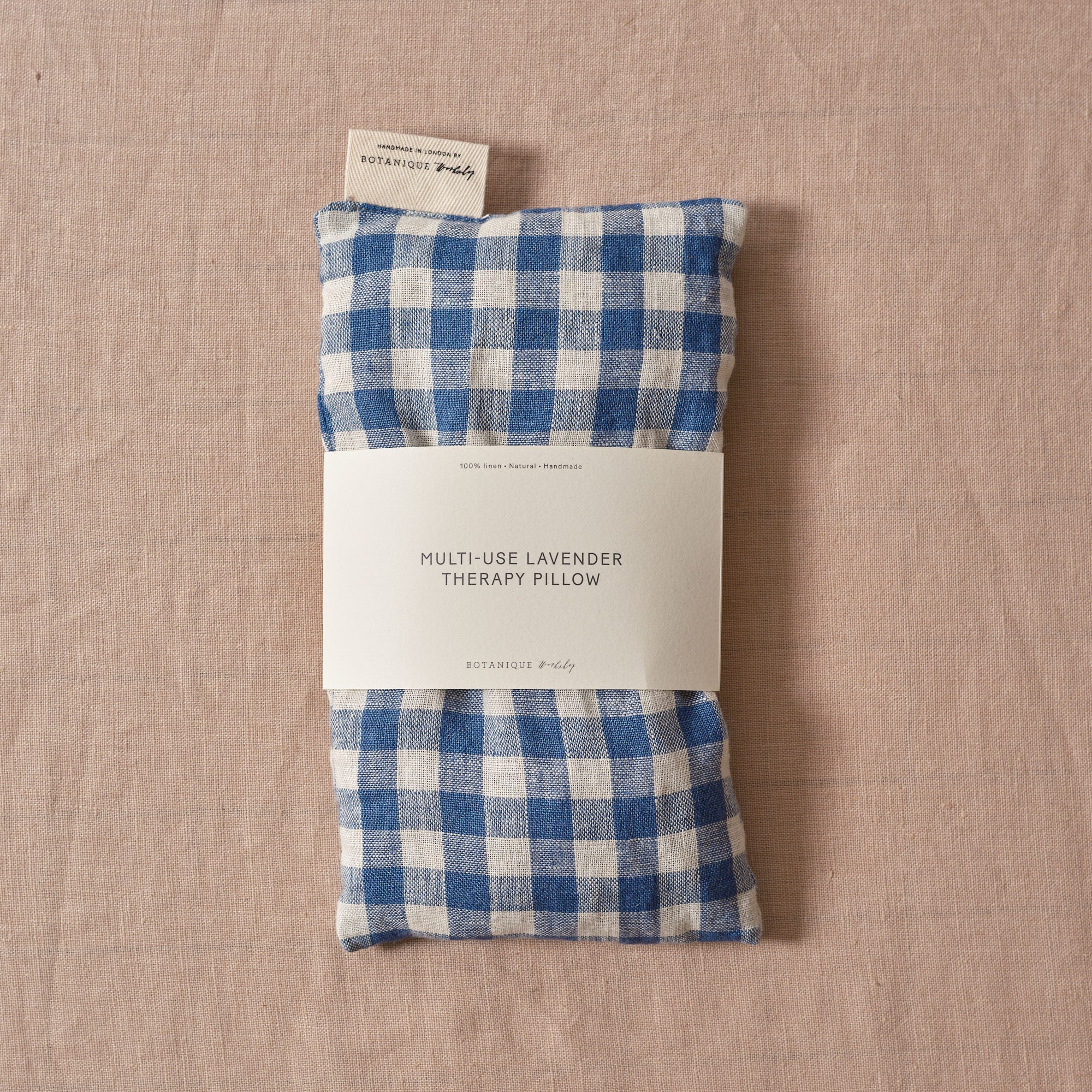Multi-Use Lavender Therapy Pillow: Linen Fara Gingham