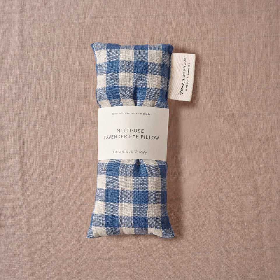 Multi-Use Lavender Eye Pillow | Linen Fara Gingham