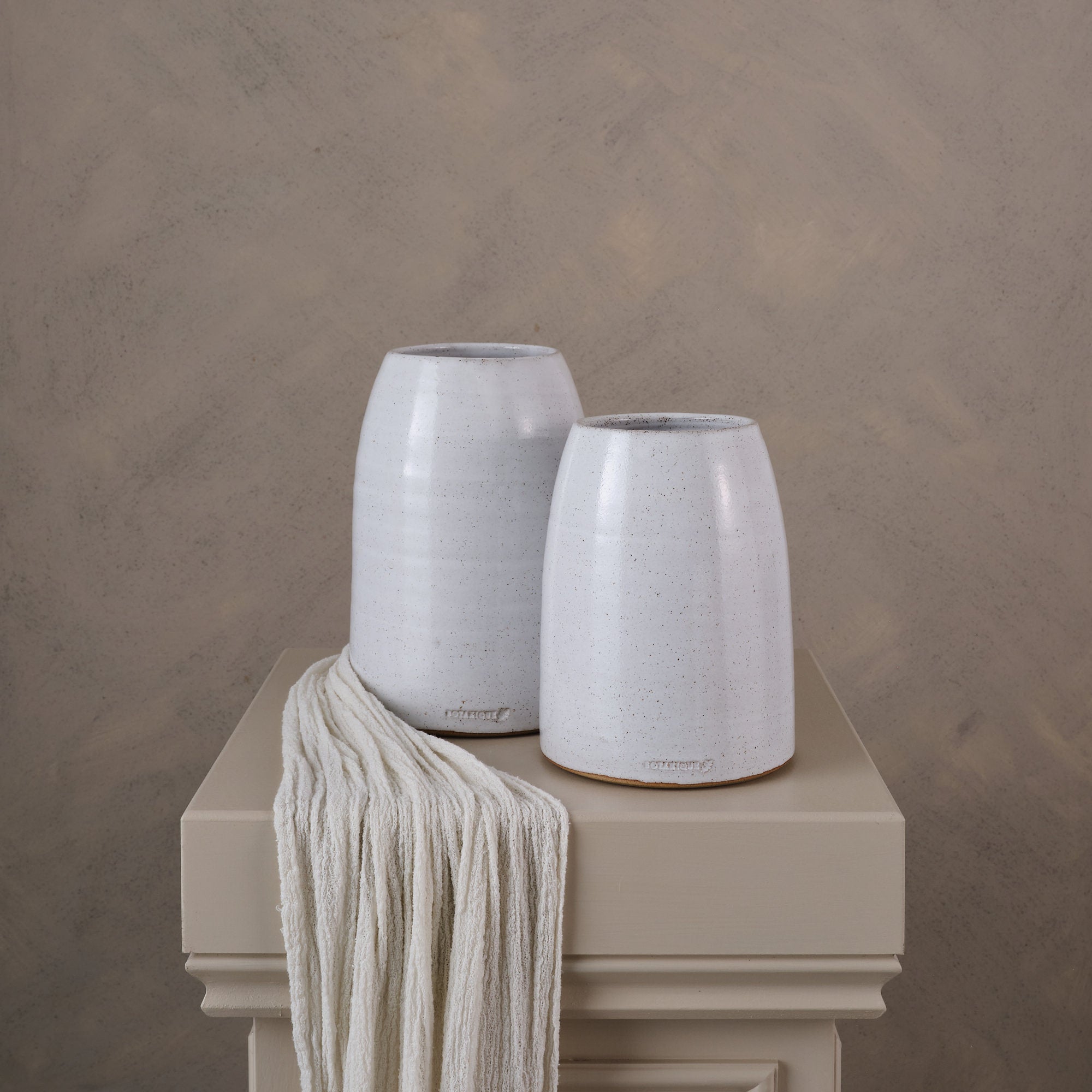 Hand Thrown Stoneware Vase | Toasted White | 2 Sizes Available