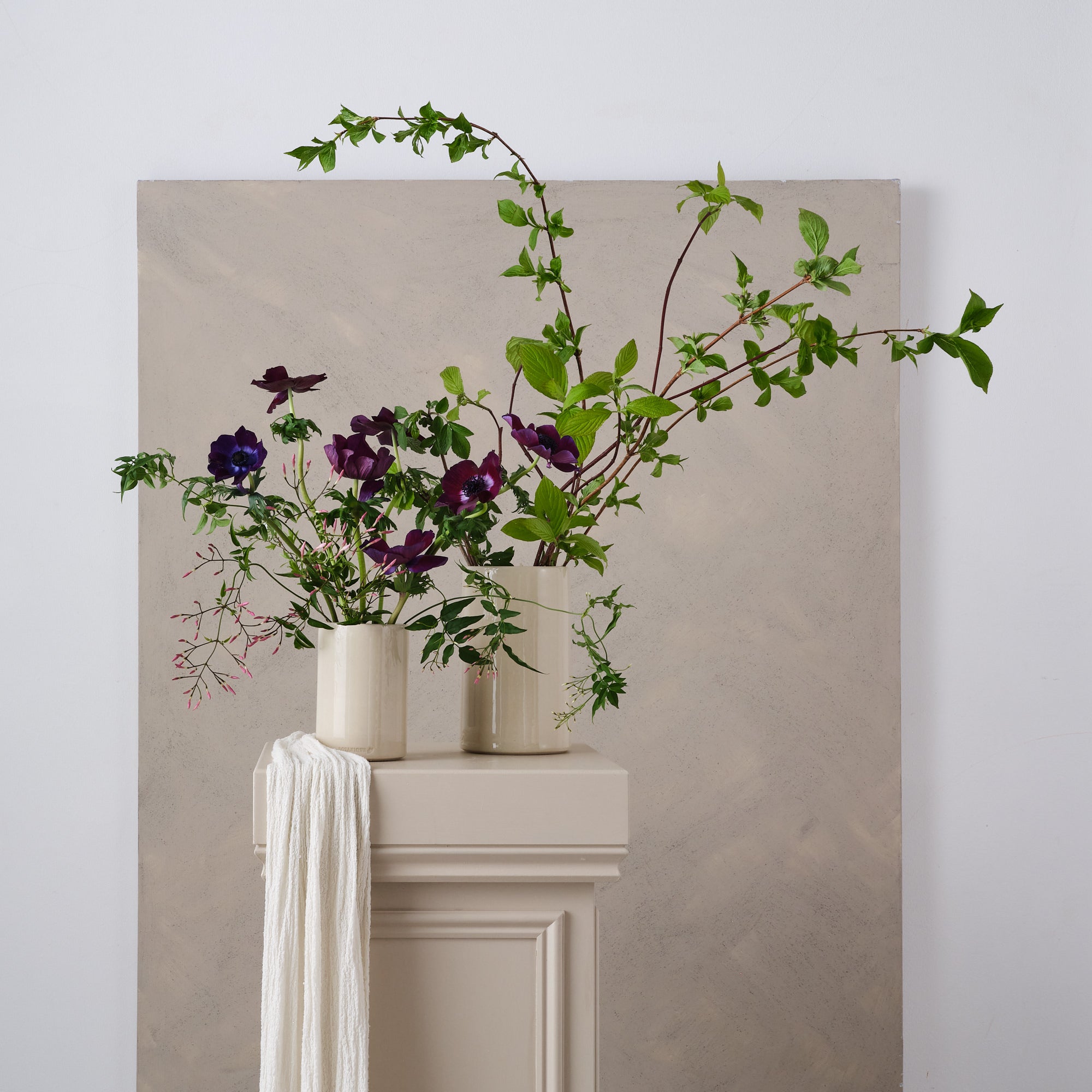 Stoneware Cylinder Vase | Clear | 2 Sizes Available