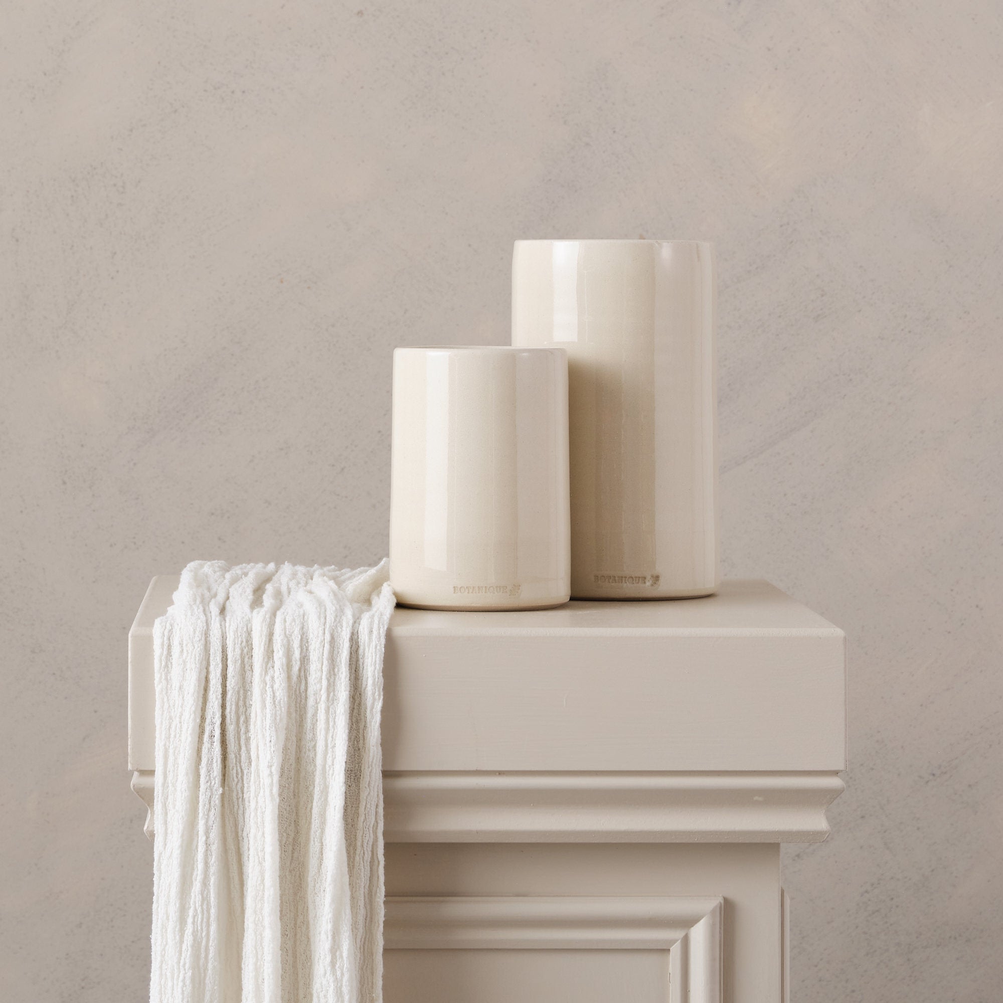 Stoneware Cylinder Vase | Clear | 2 Sizes Available