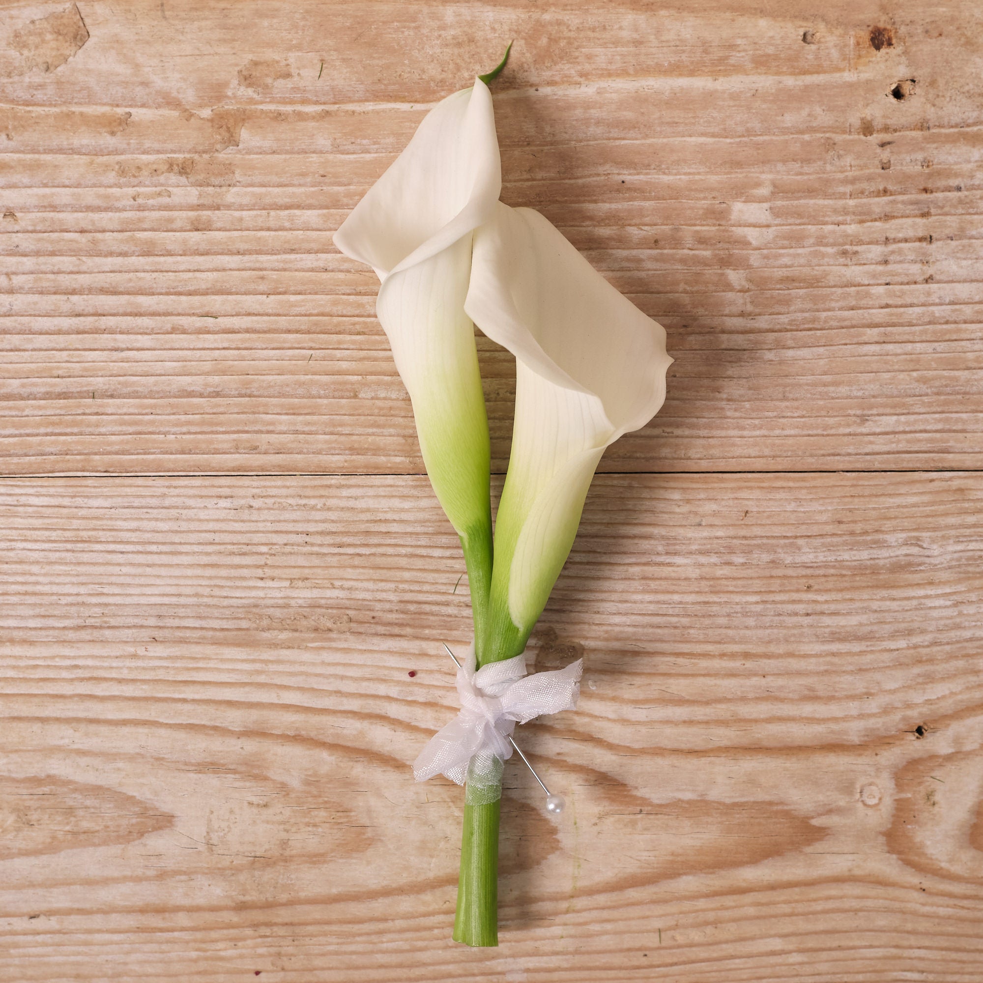 white calla lily buttonhole Calla Lily Buttonhole / Corsage