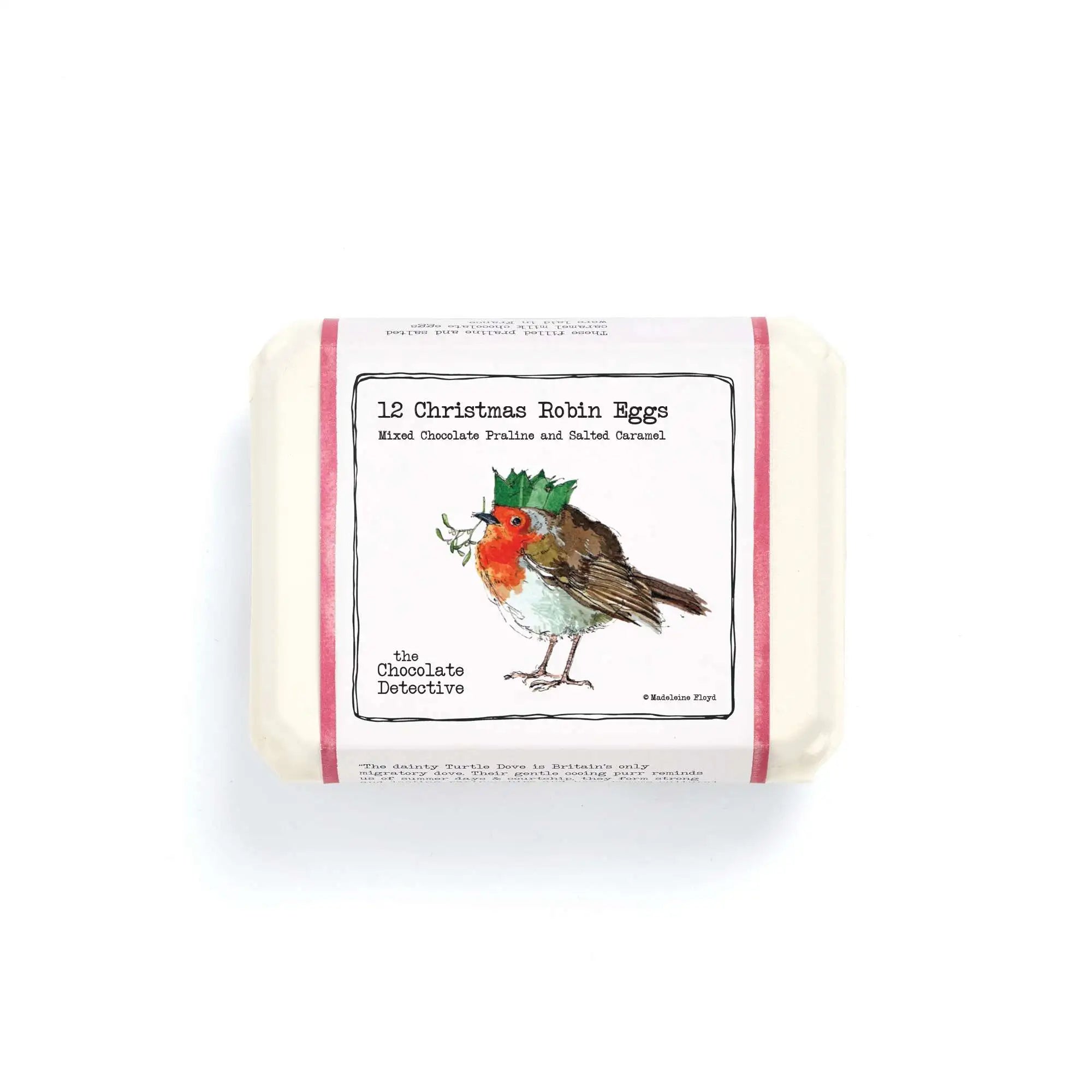 12 Mixed Chocolate Praline & Salted Caramel Christmas Robin Eggs