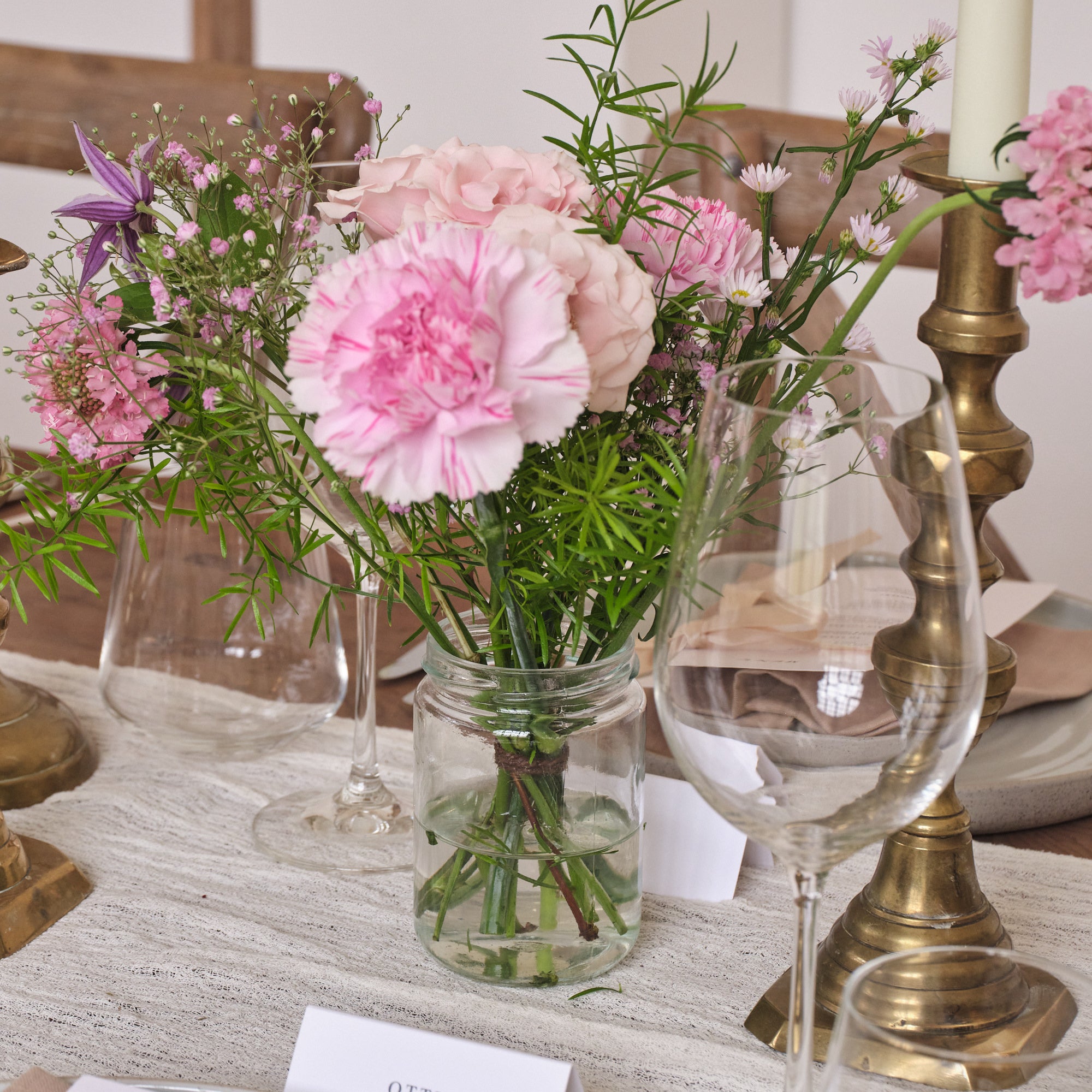 Brights in Bloom Jam Jar Arrangements