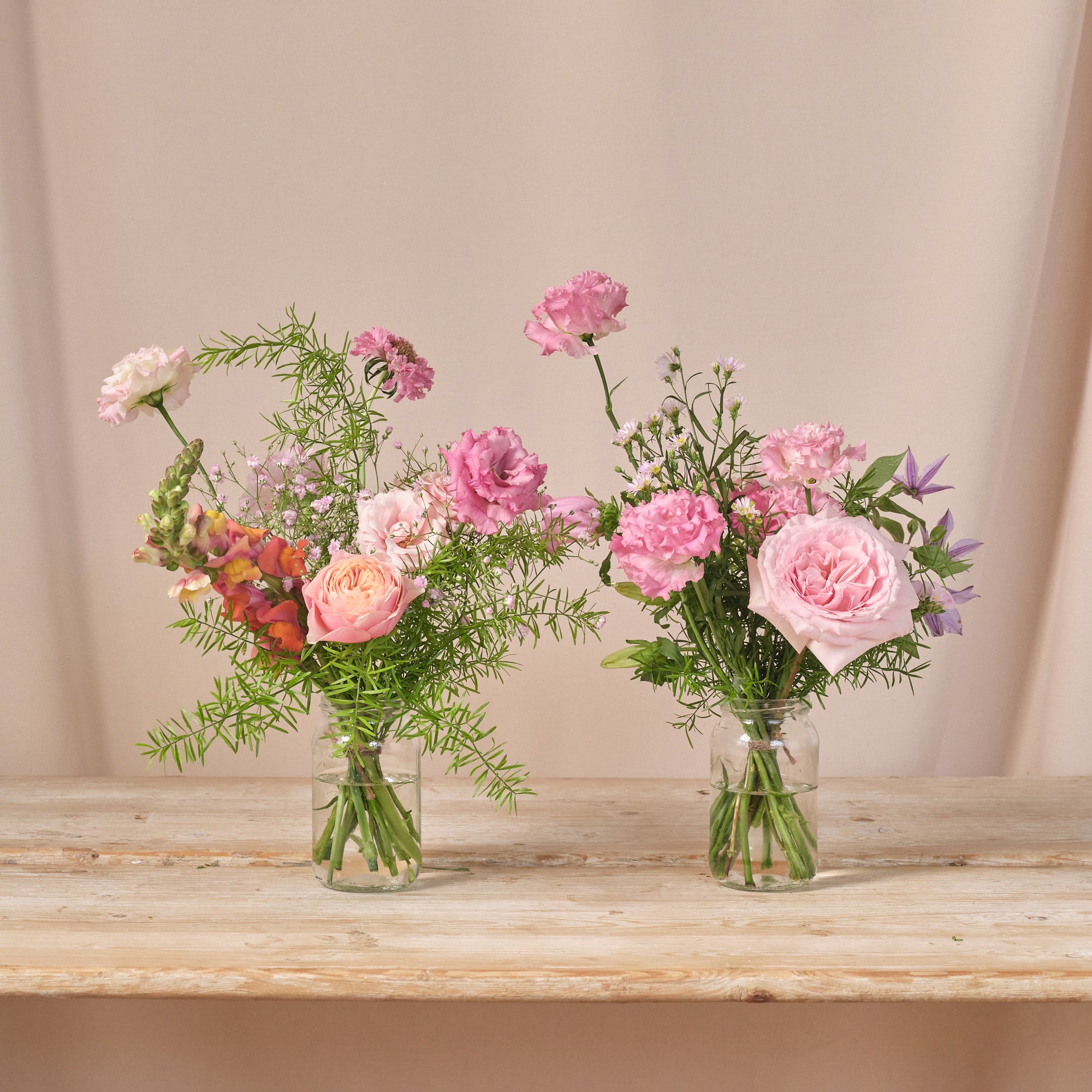 Brights in Bloom Jam Jar Arrangements