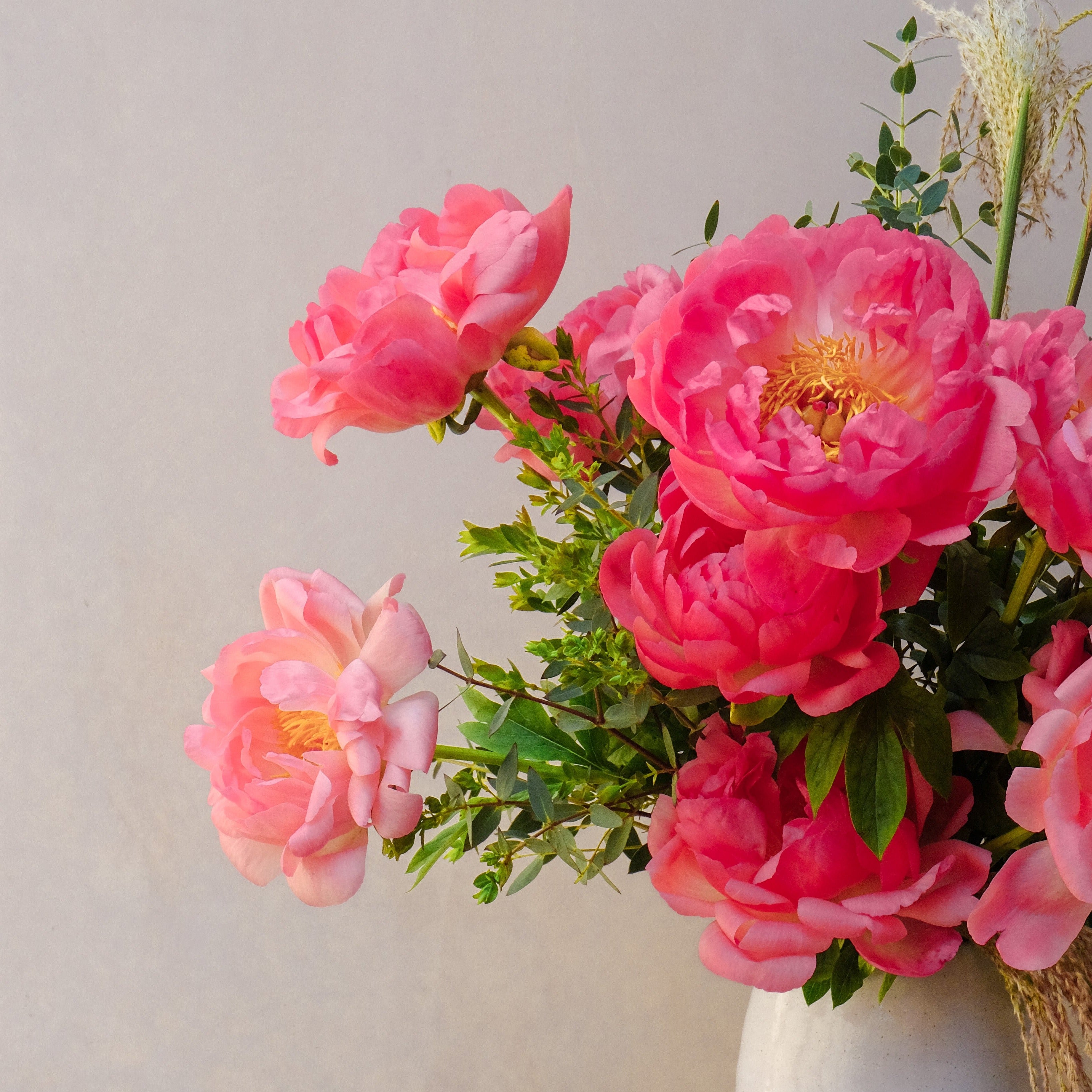 pink peony bouquet to order online from Botanique Workshop London
