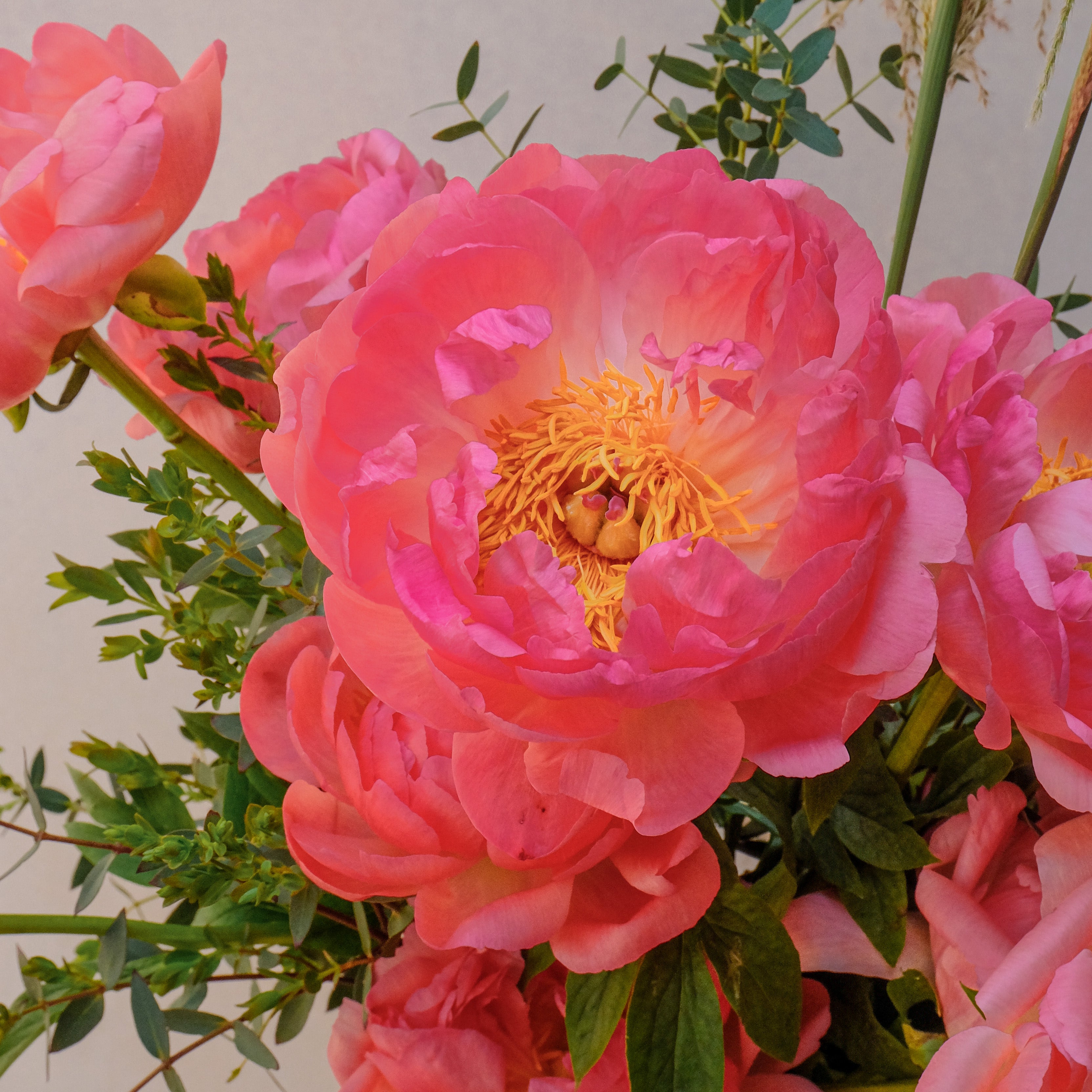pink peony bouquet to order online from Botanique Workshop London