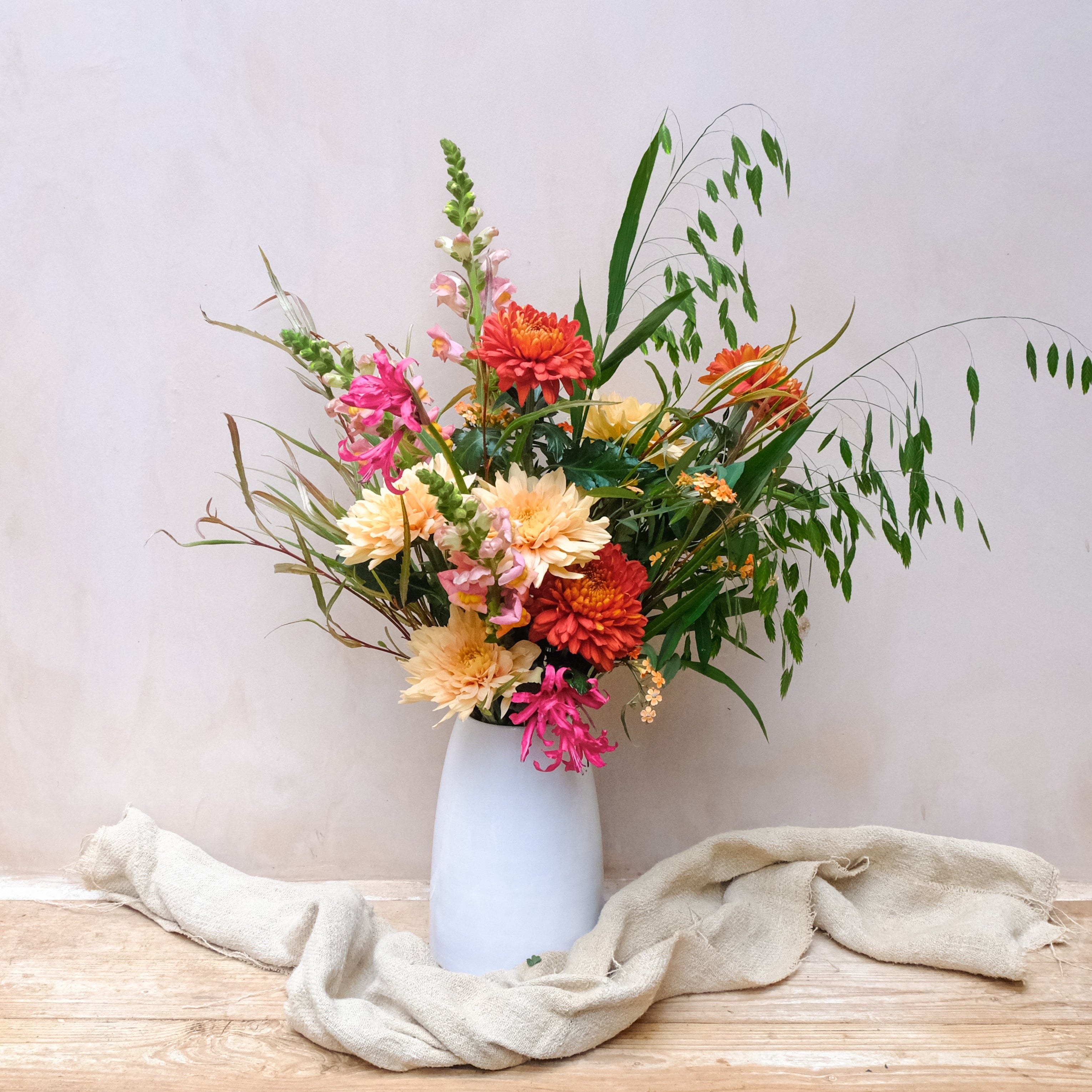 Autumn flowers bouquet with chrysanths, available to order online for London and UK nationwide delivery