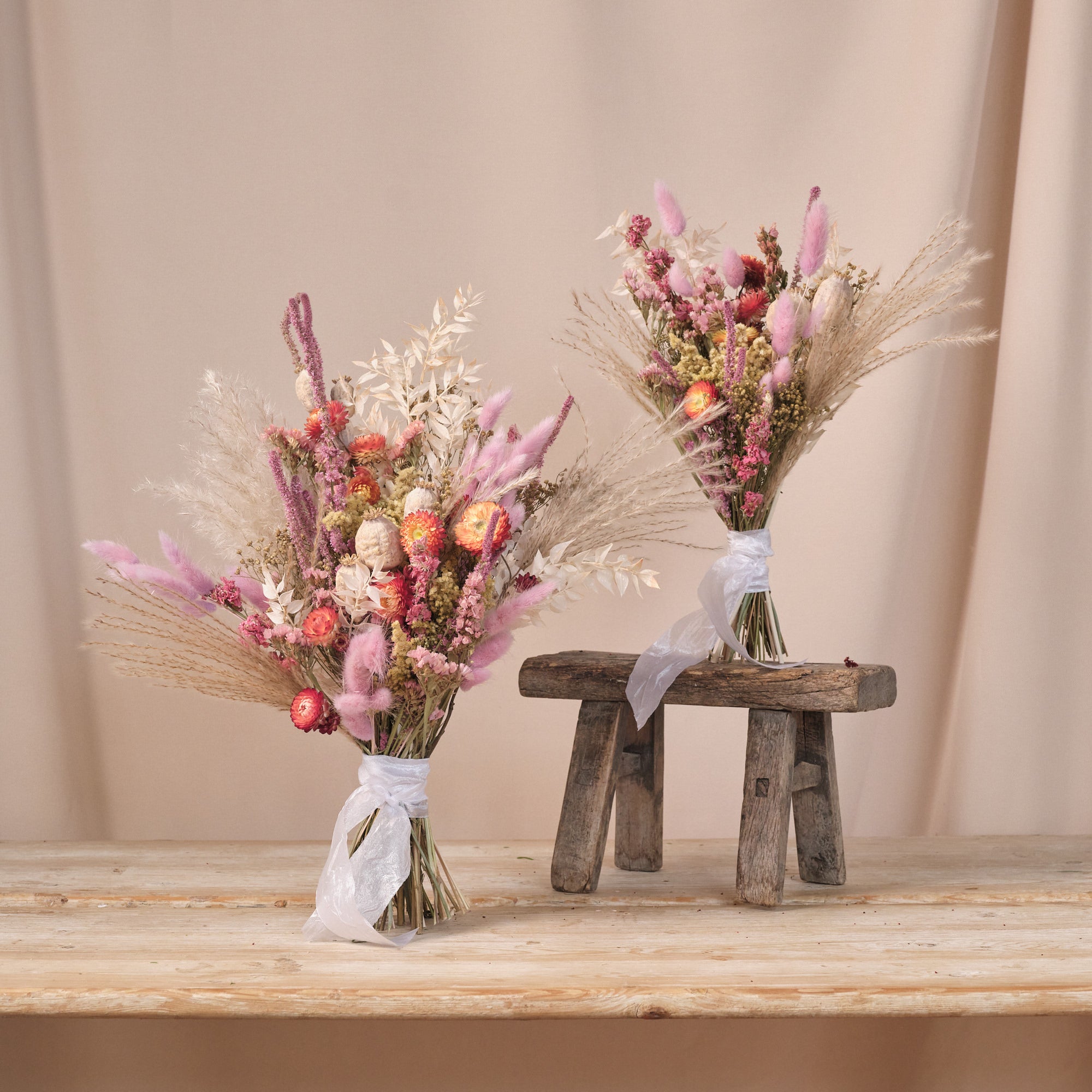 Everlasting Pastels Dried Flower Bridesmaid Bouquet