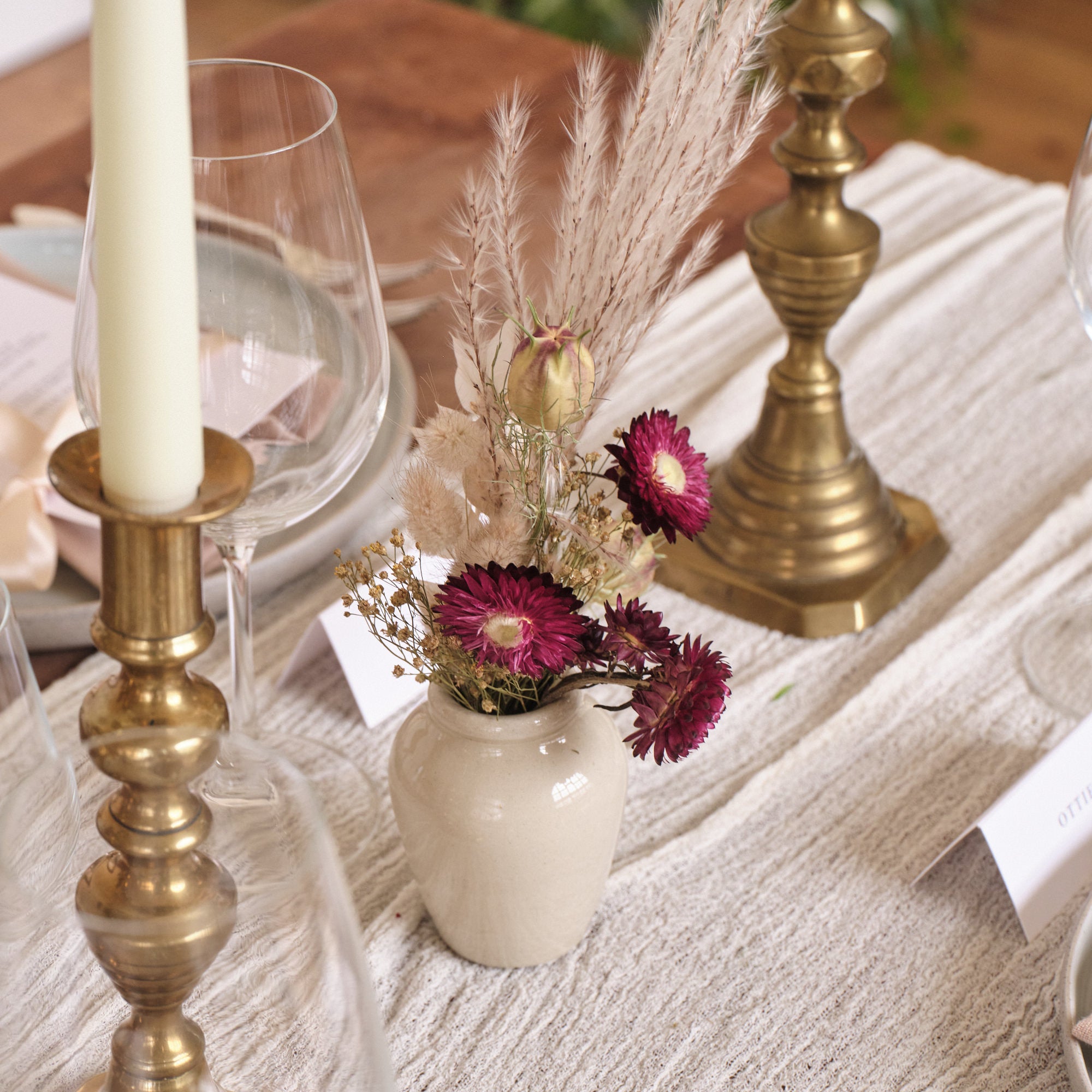 Everlasting Reds Dried Flower Bud Vase Arrangements