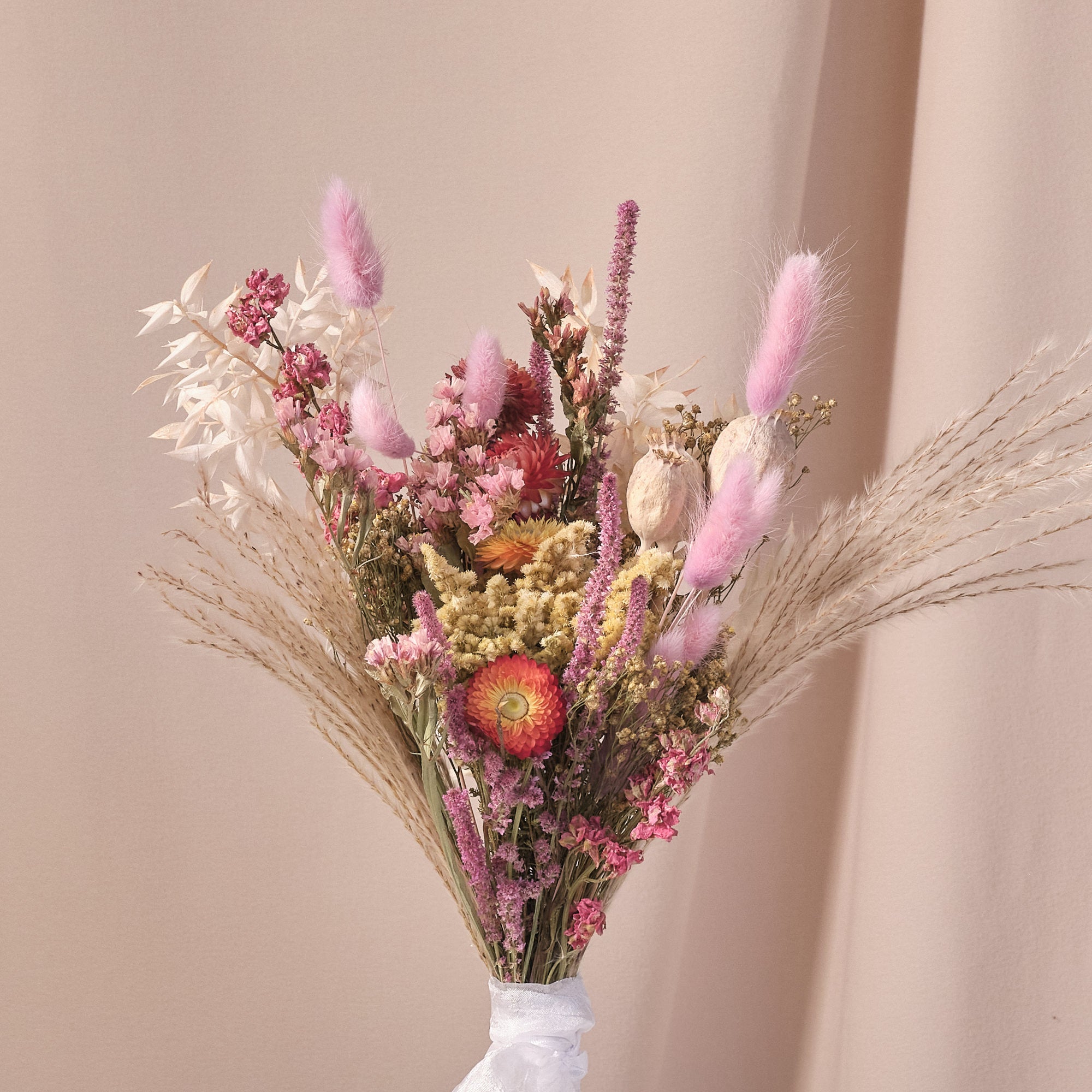 Everlasting Pastels Dried Flower Bridal Bouquet